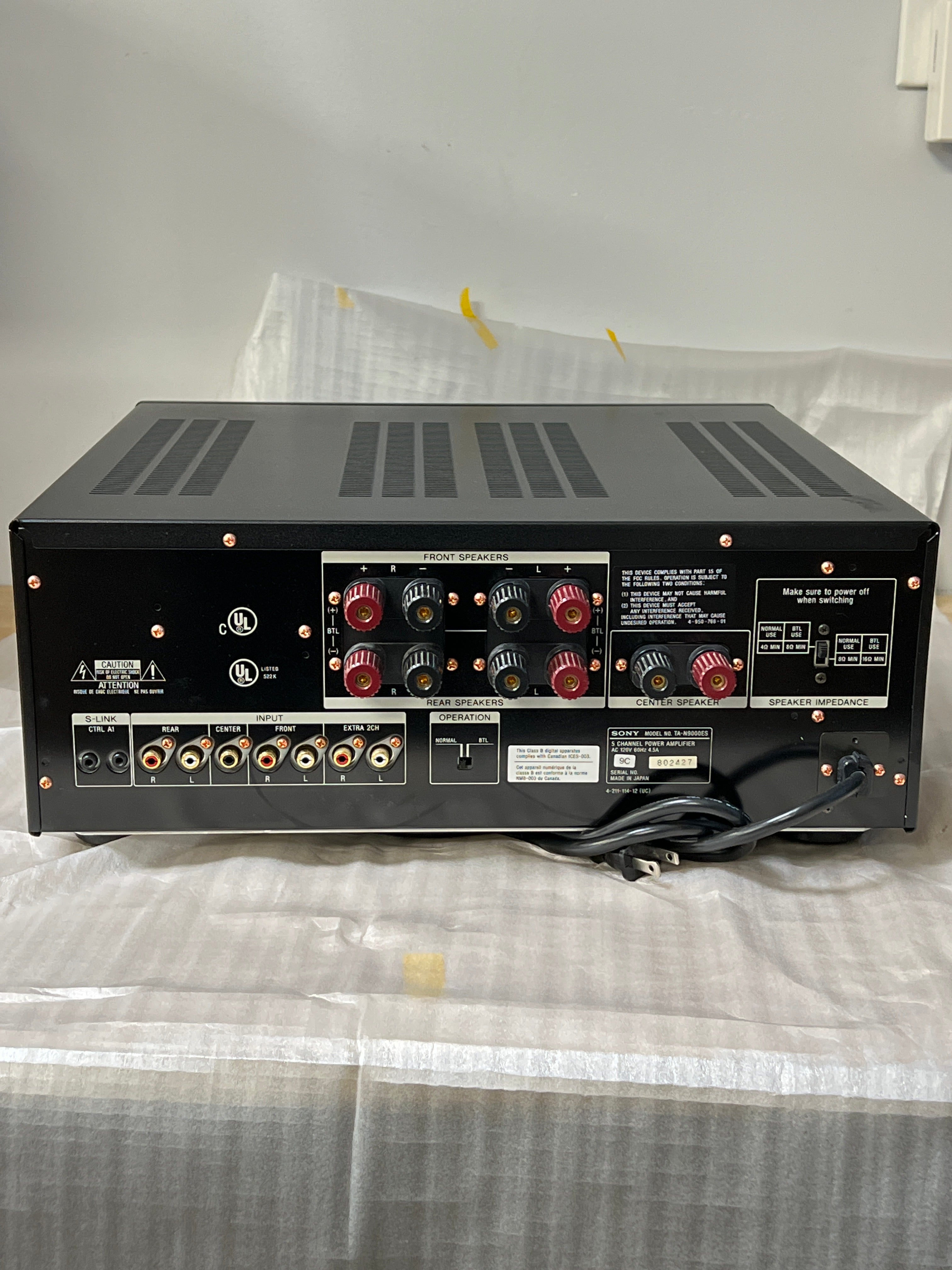 Sony TA-N9000ES 5 Channel Power Amplifier - New Open Box