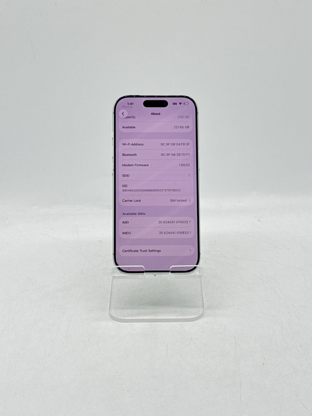 Apple iPhone 17 Pro 256GB AT&T Silver - Check ESN Cracked Screen