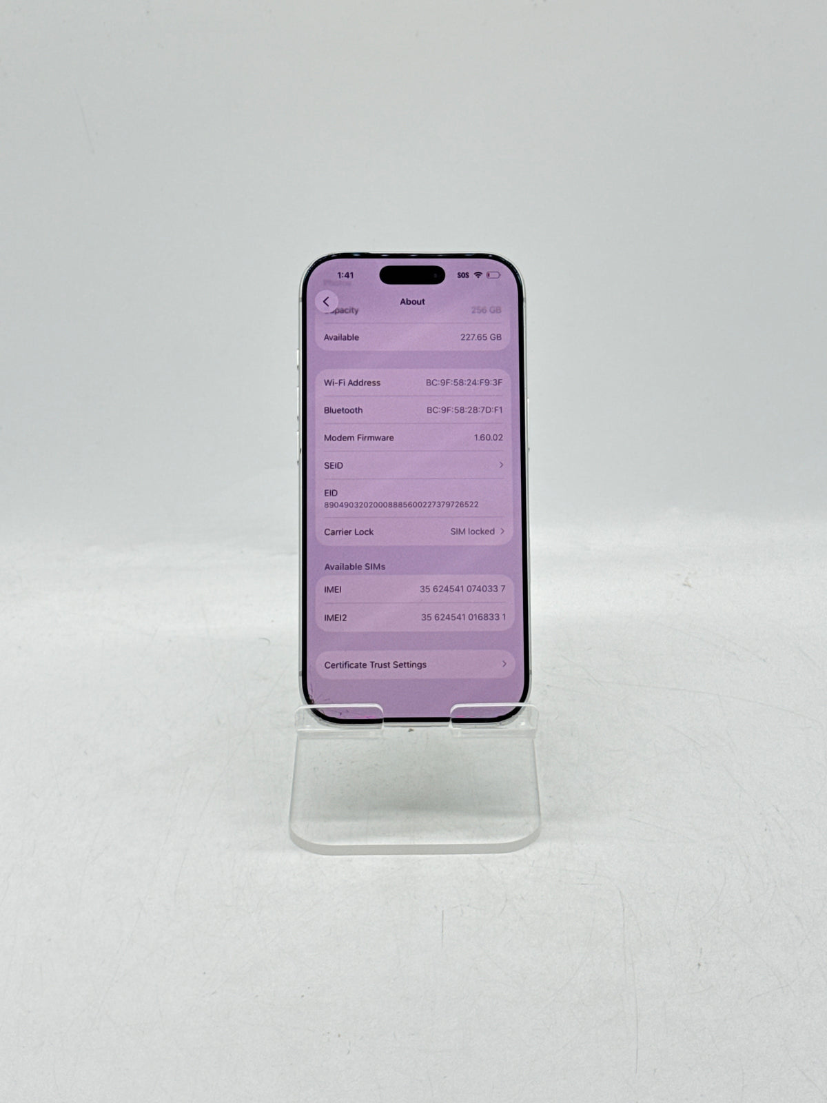 Apple iPhone 17 Pro 256GB AT&T Silver - Check ESN Cracked Screen