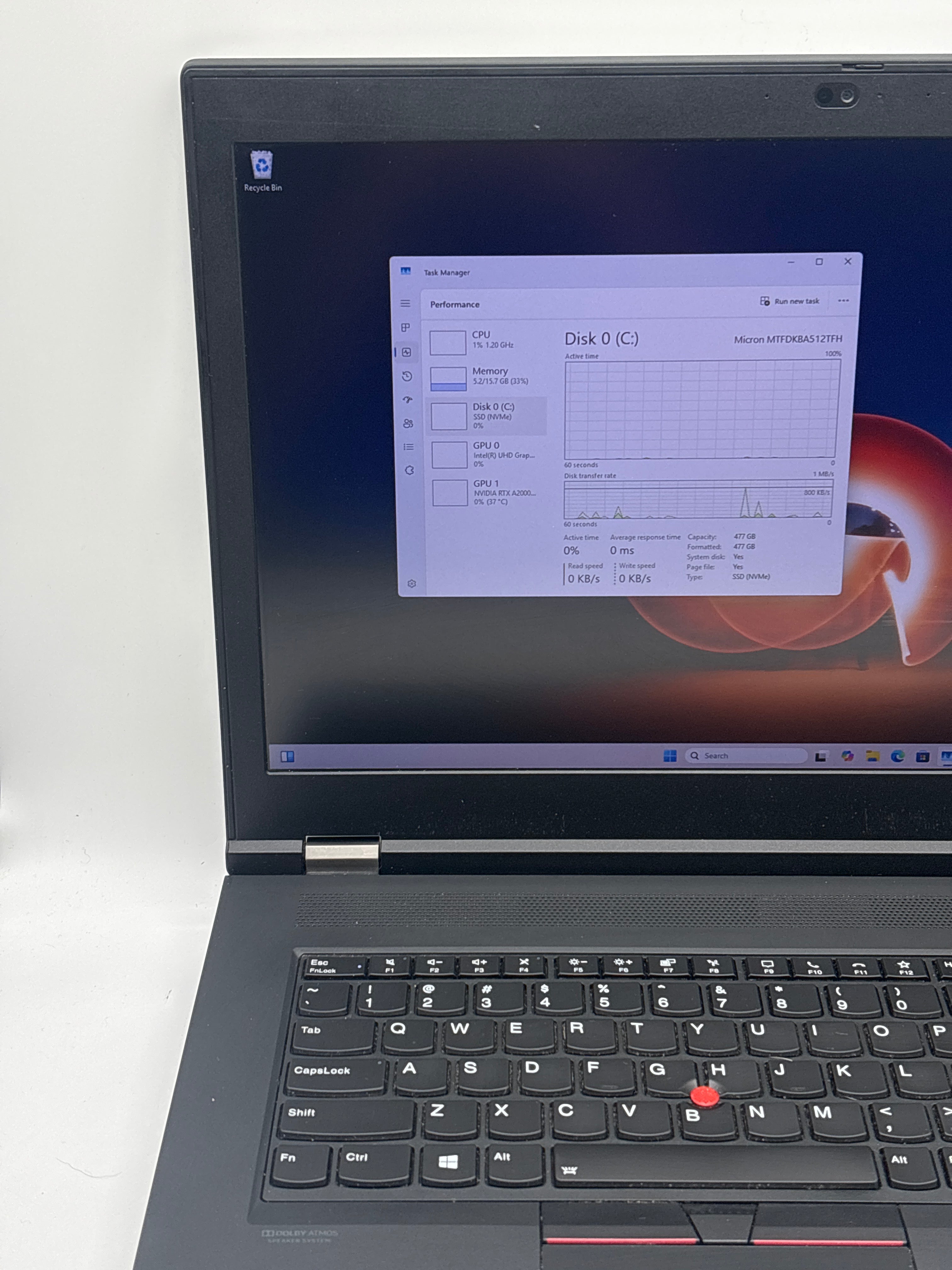 Lenovo ThinkPad P17 Gen 2 i7-11800H 16GB RAM 512GB SSD RTX A2000