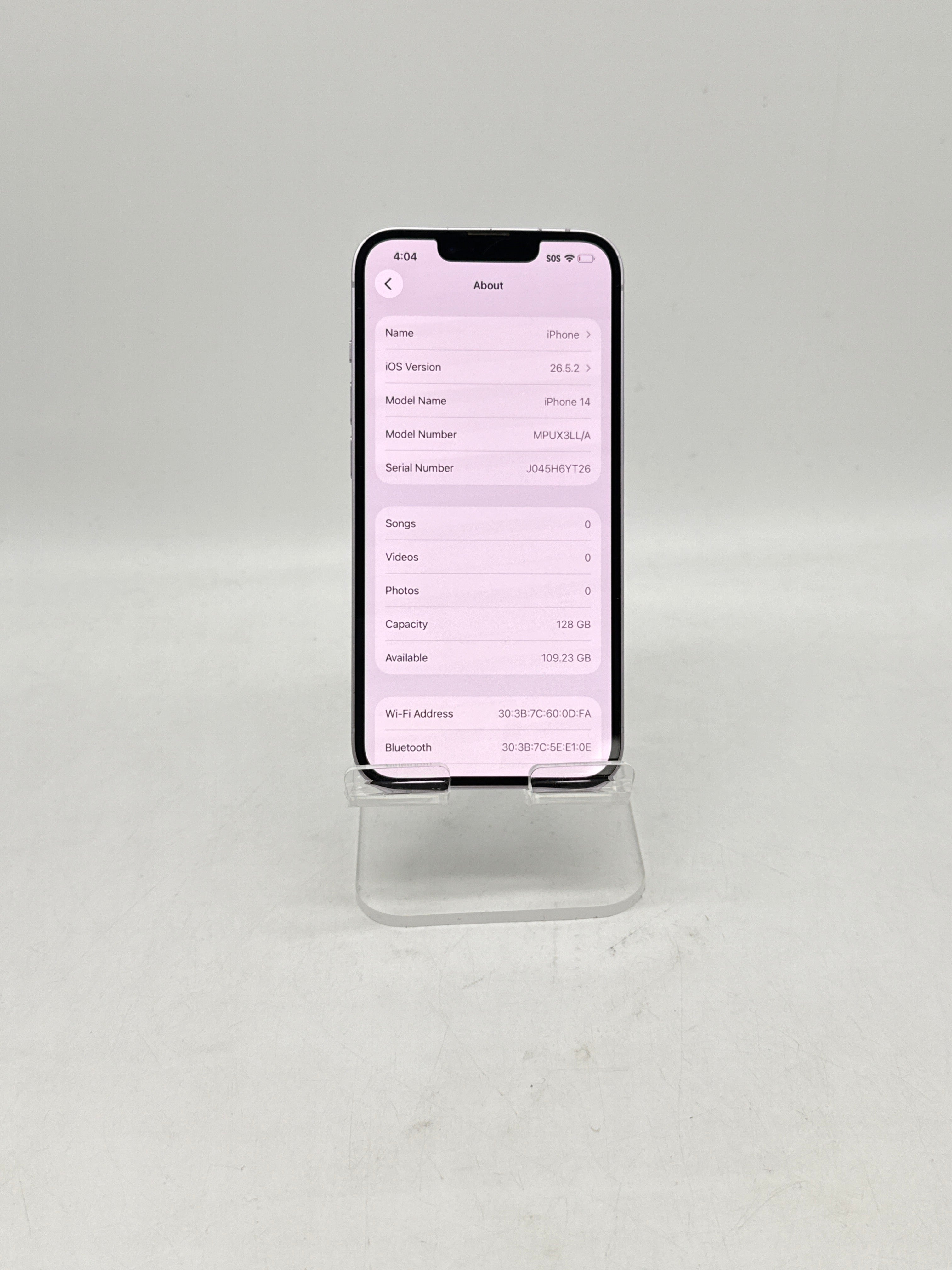 Apple iPhone 14 MPUX3LL/A 128GB Factory Unlocked Purple - Used