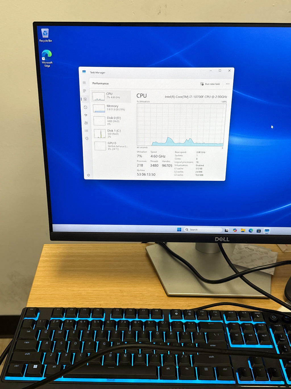 Dell G5 5000 i7-10700F 32GB RAM 2TB HDD 256GB SSD GTX 1660 Ti - Used