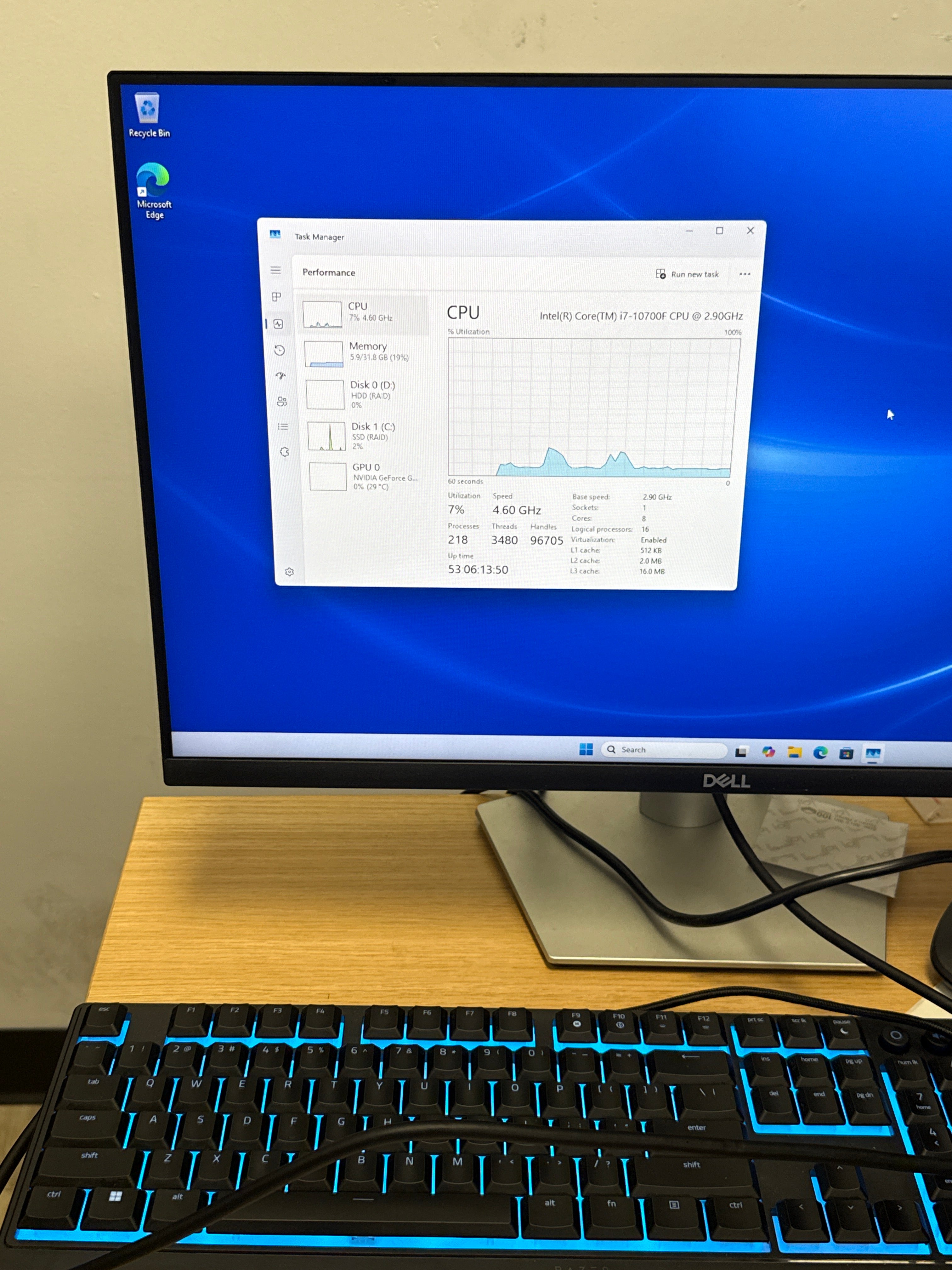 Dell G5 5000 i7-10700F 32GB RAM 2TB HDD 256GB SSD GTX 1660 Ti - Used