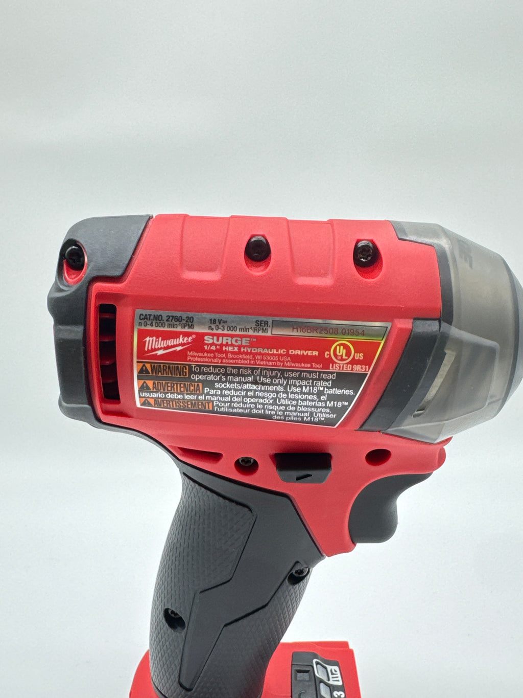Milwaukee M18 Fuel Surge Hex Hydraulic Driver 2760-20 Red