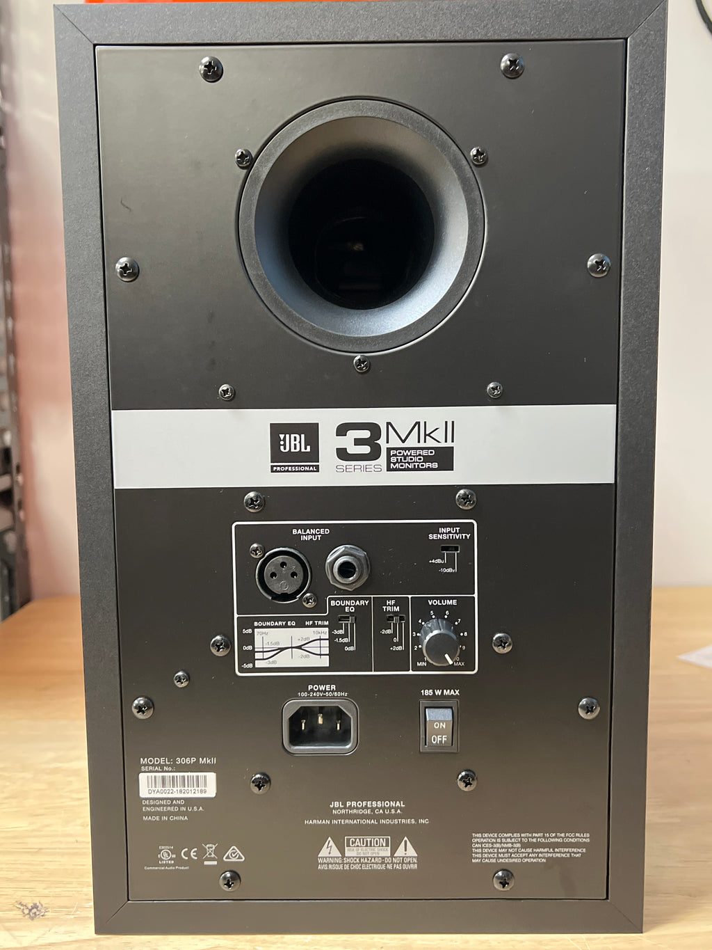 JBL 3 Series 306P MkII Studio Monitor Speaker Black - Open Box