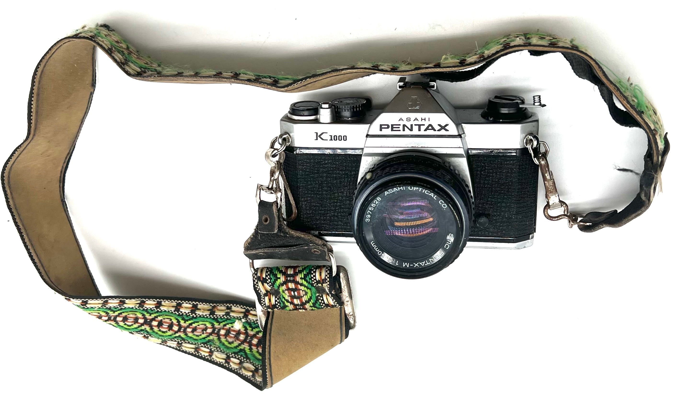Asahi Pentax K1000 35mm SLR Film Camera with SMC-M 50mm f/2.0 lens - Used