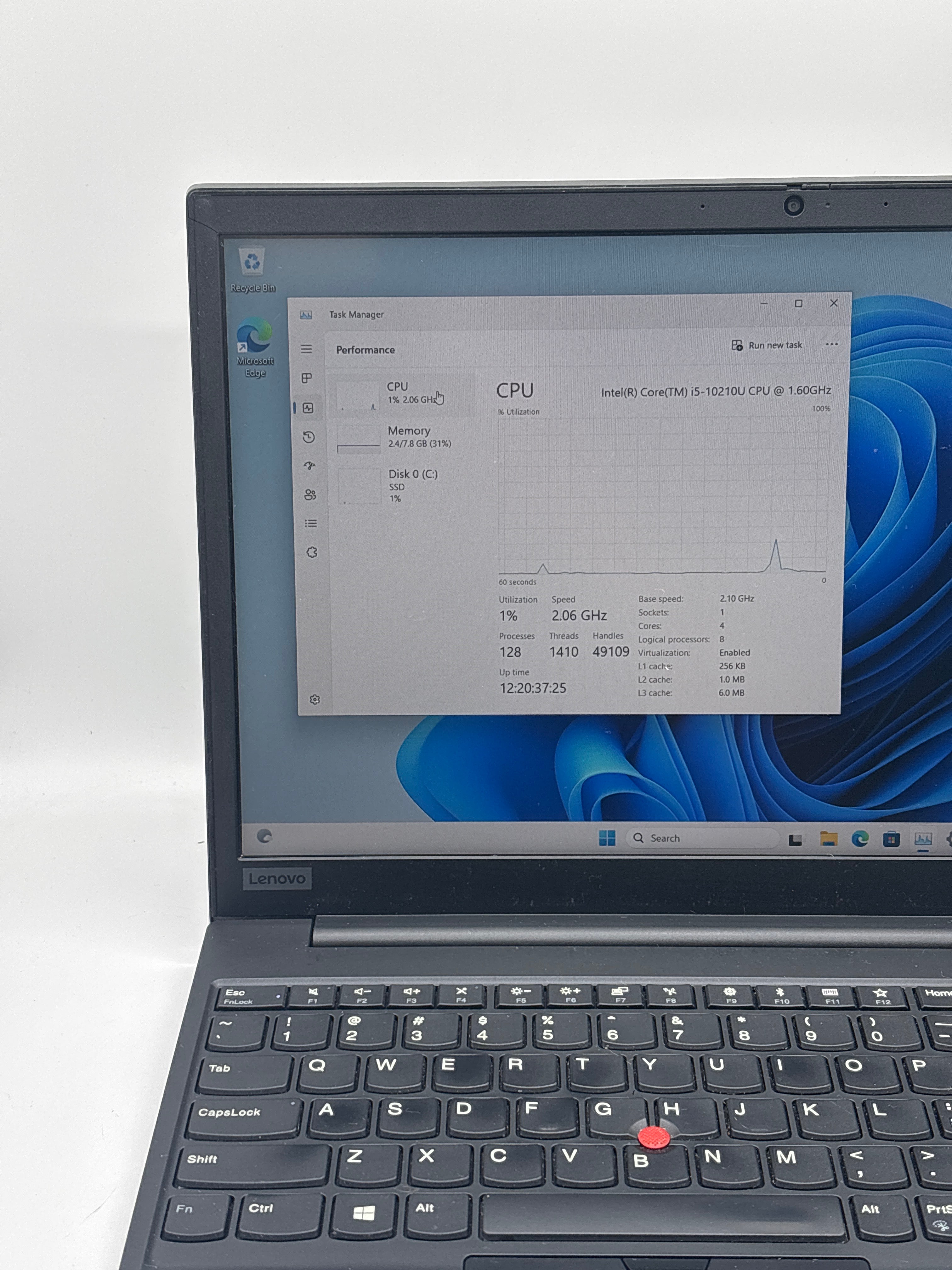 Lenovo E15 20RD005HUS i5-10210U 8GB RAM 512GB SSD