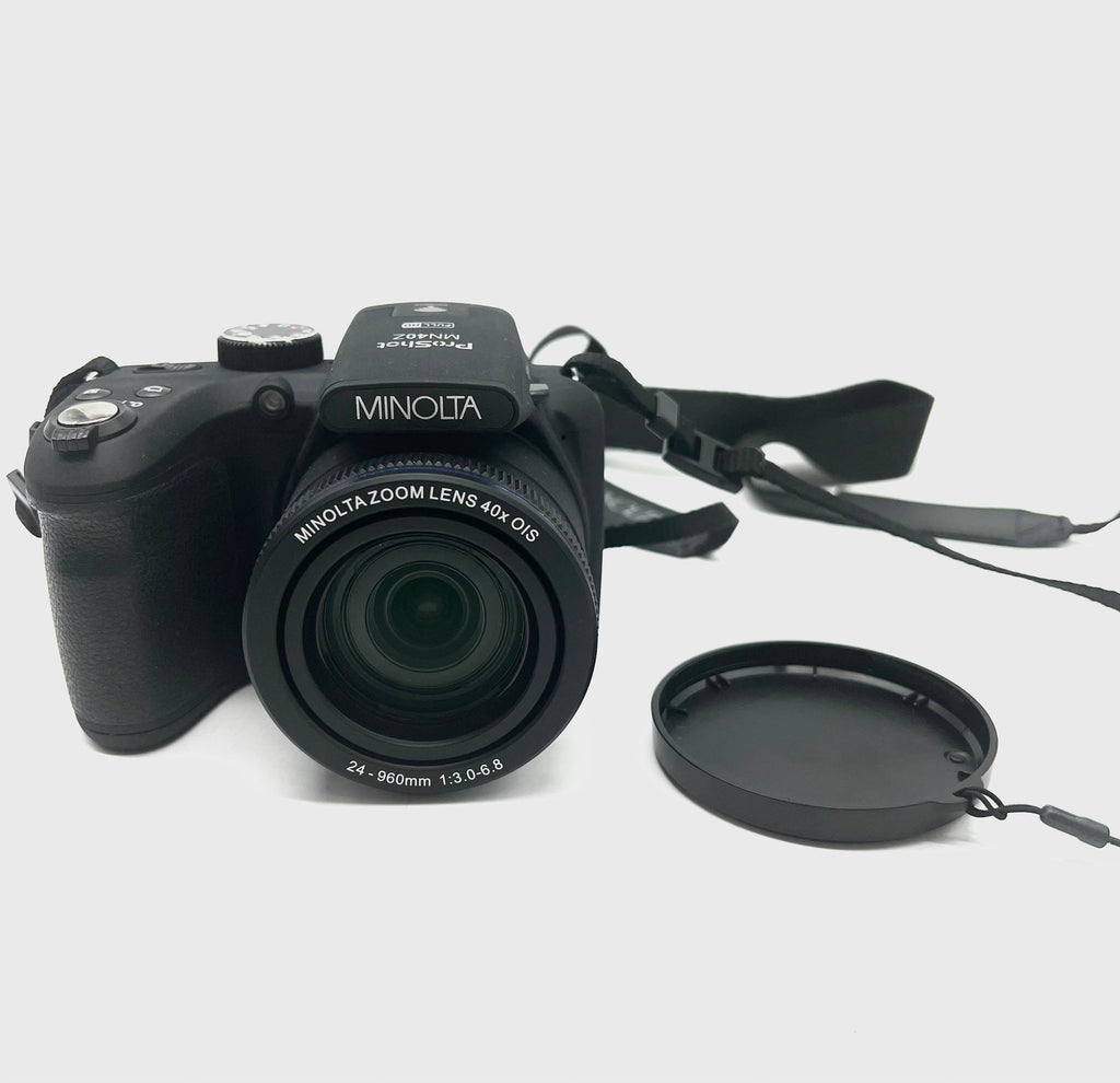 Minolta ProShot MN40Z 20MP 1080P FHD Bridge Digital Camera Silver 40x W/ Bag