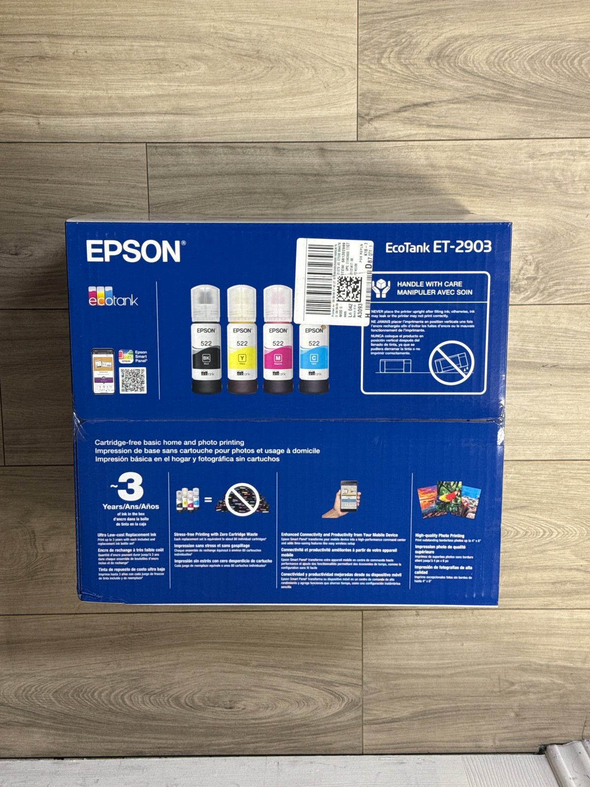 Epson EcoTank ET-2903 Wireless Color All-in-One Printer White - New