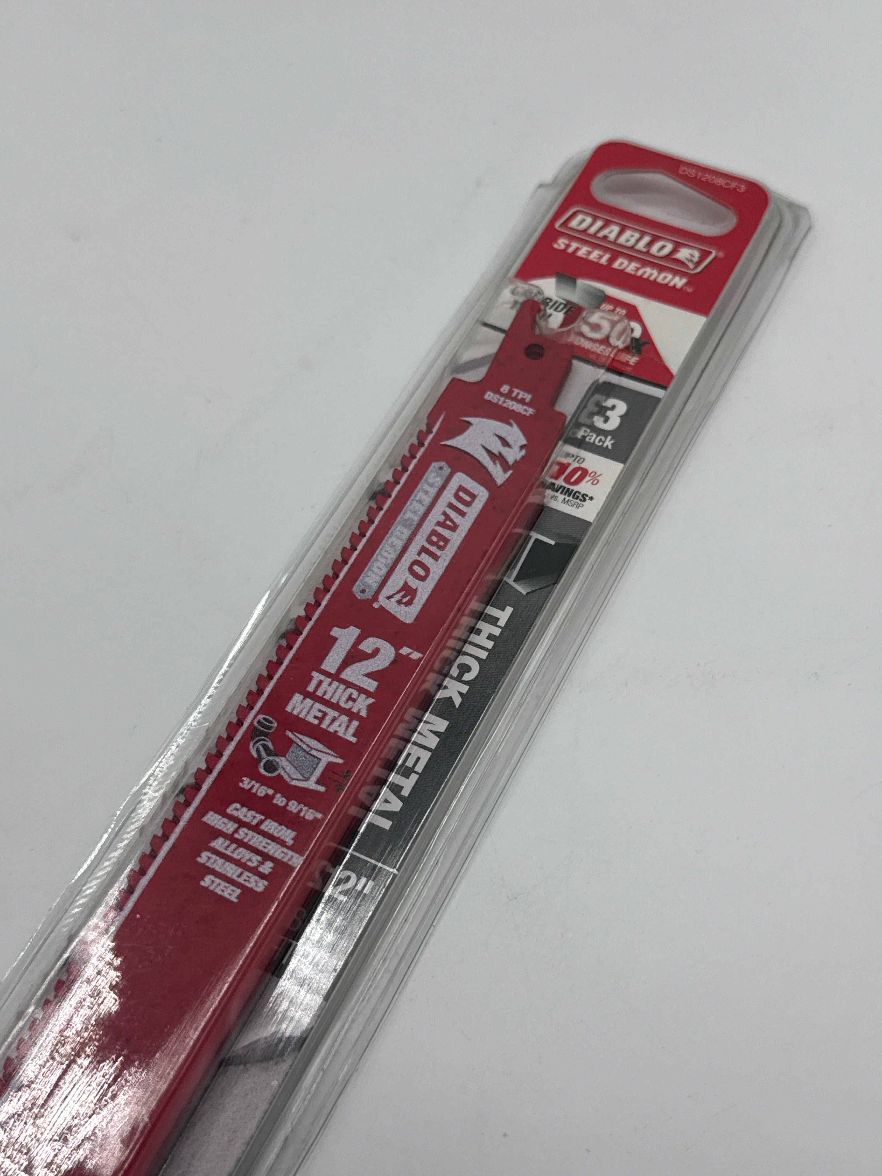 Diablo DS1208CF3 Reciprocating Saw Blade - 3 Pack Total 6 Blades