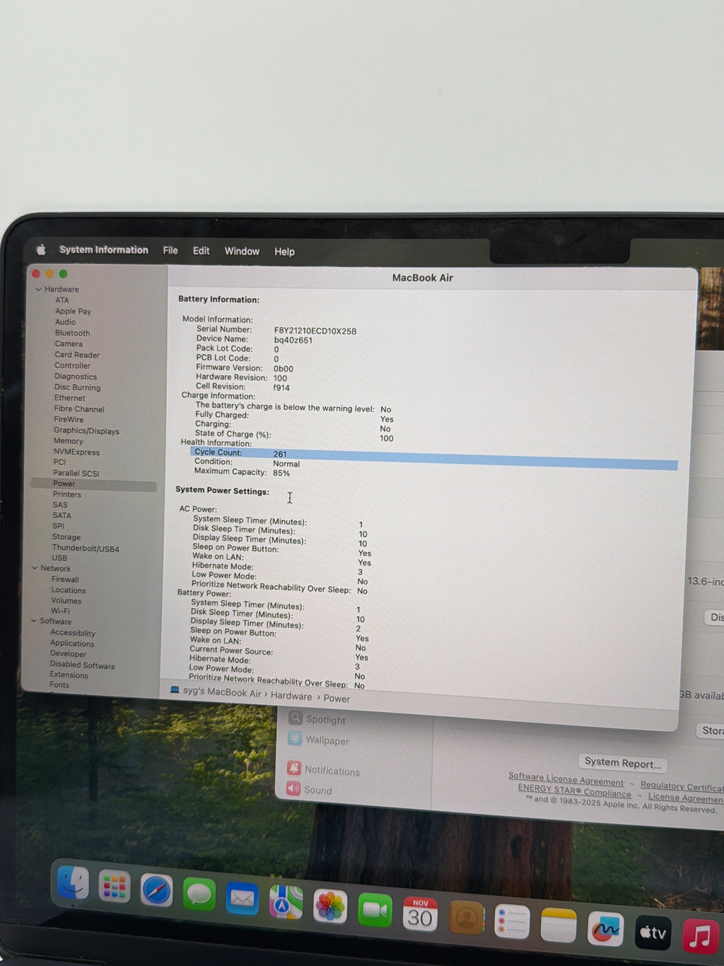 Apple MacBook Air 13" M2 A2681 2022 Midnight 8GB RAM 256GB SSD