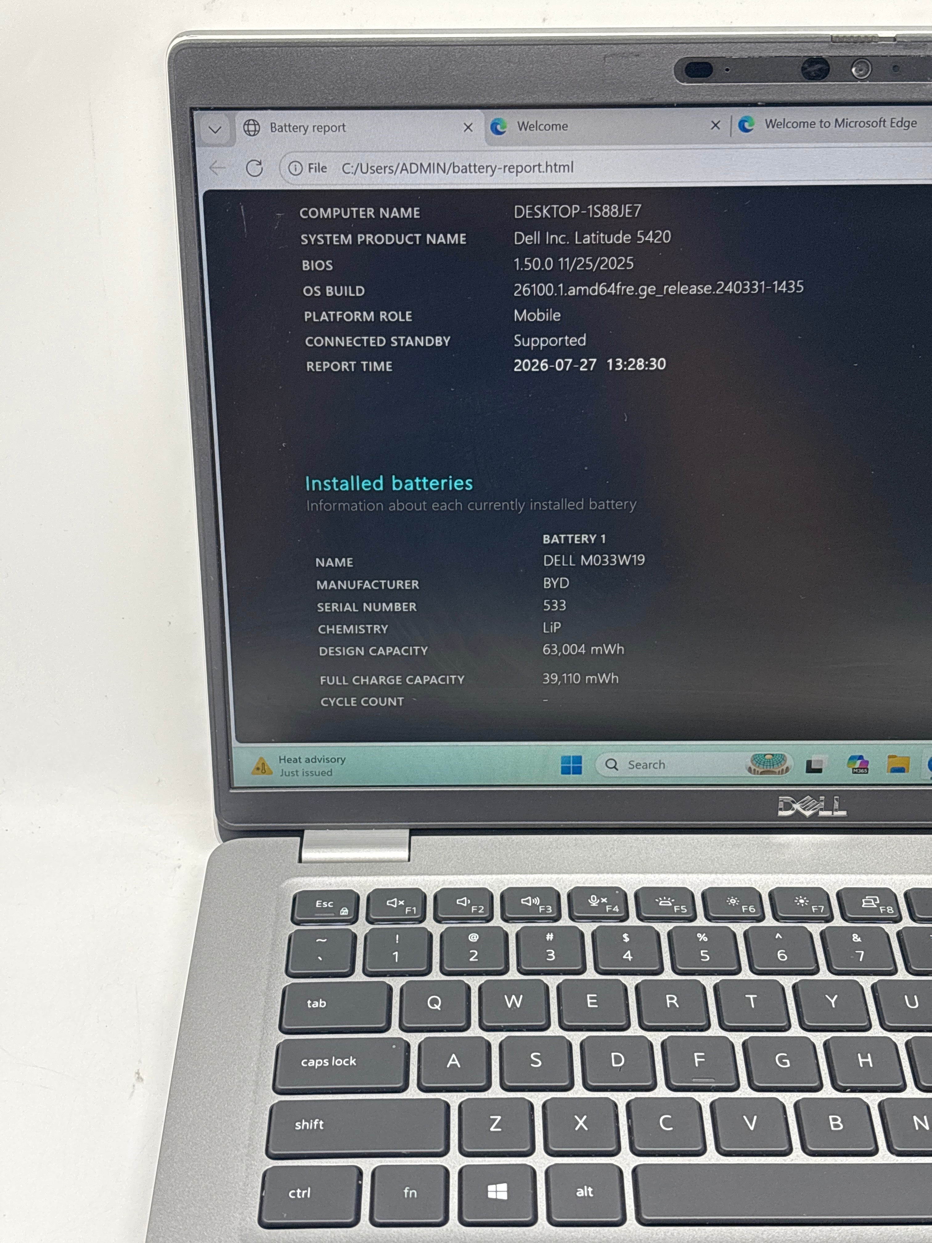 Dell Latitude 5420 14" Touch i5-1145G7 16GB RAM 256GB SSD Gray - Used