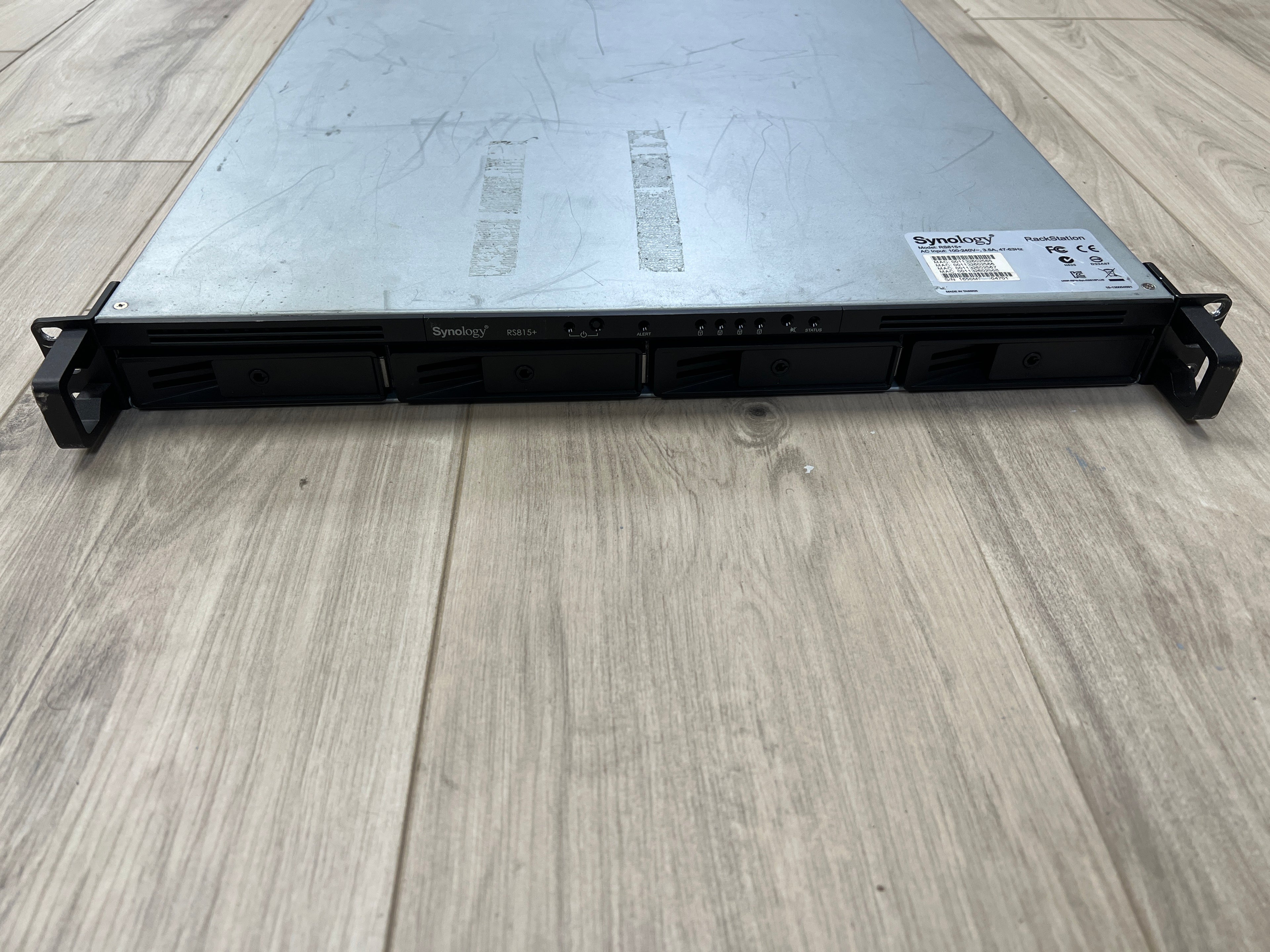 Synology RS815+ 4-Bay Rackmount NAS 12TB External Drive Silver