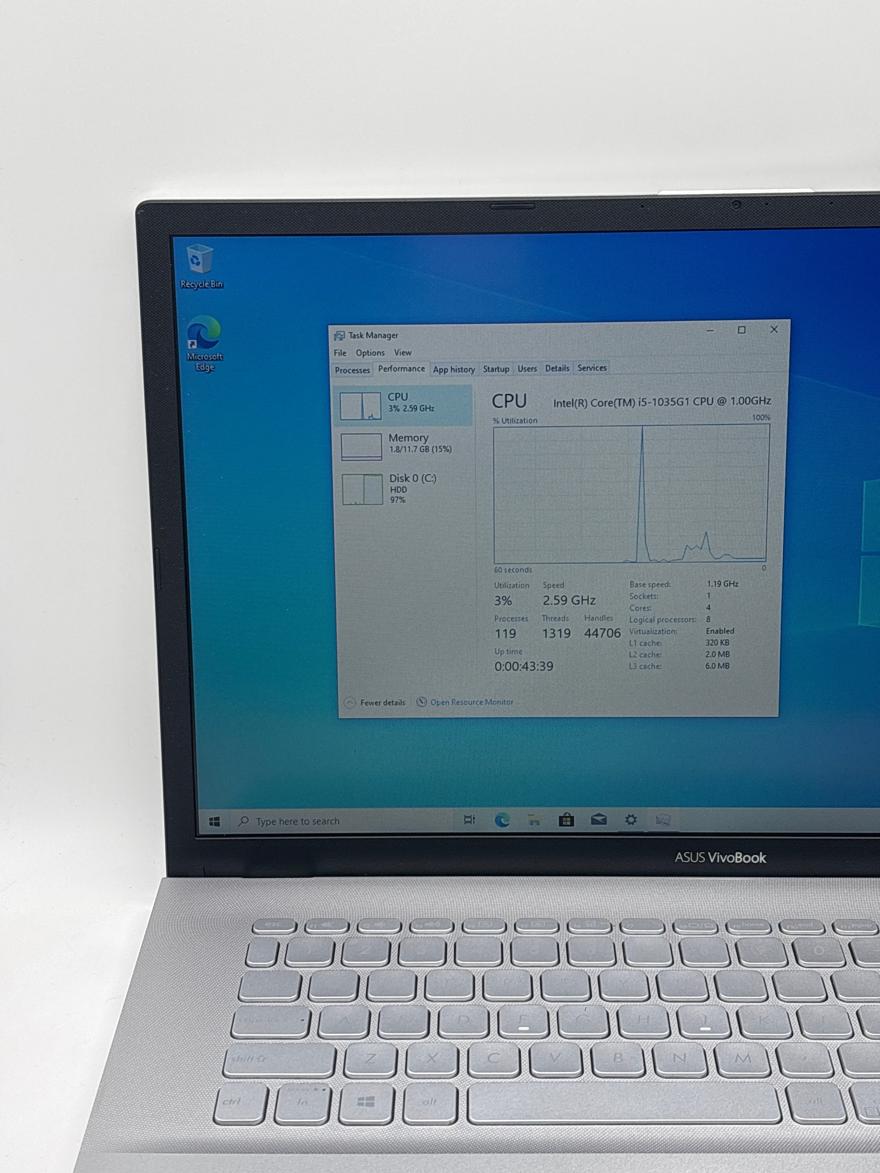 Asus VivoBook X712J i5-1035G112 12GB RAM 1TB SSD - For Parts (Read DESC)