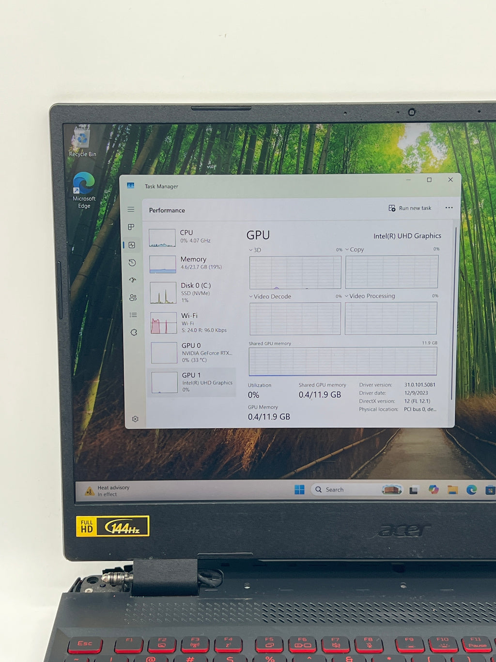 TX01-54482 Asus Nitro 5 15-inch Core i5 12th Gen 24GB RAM 500GB RTX 3050 Ti Black