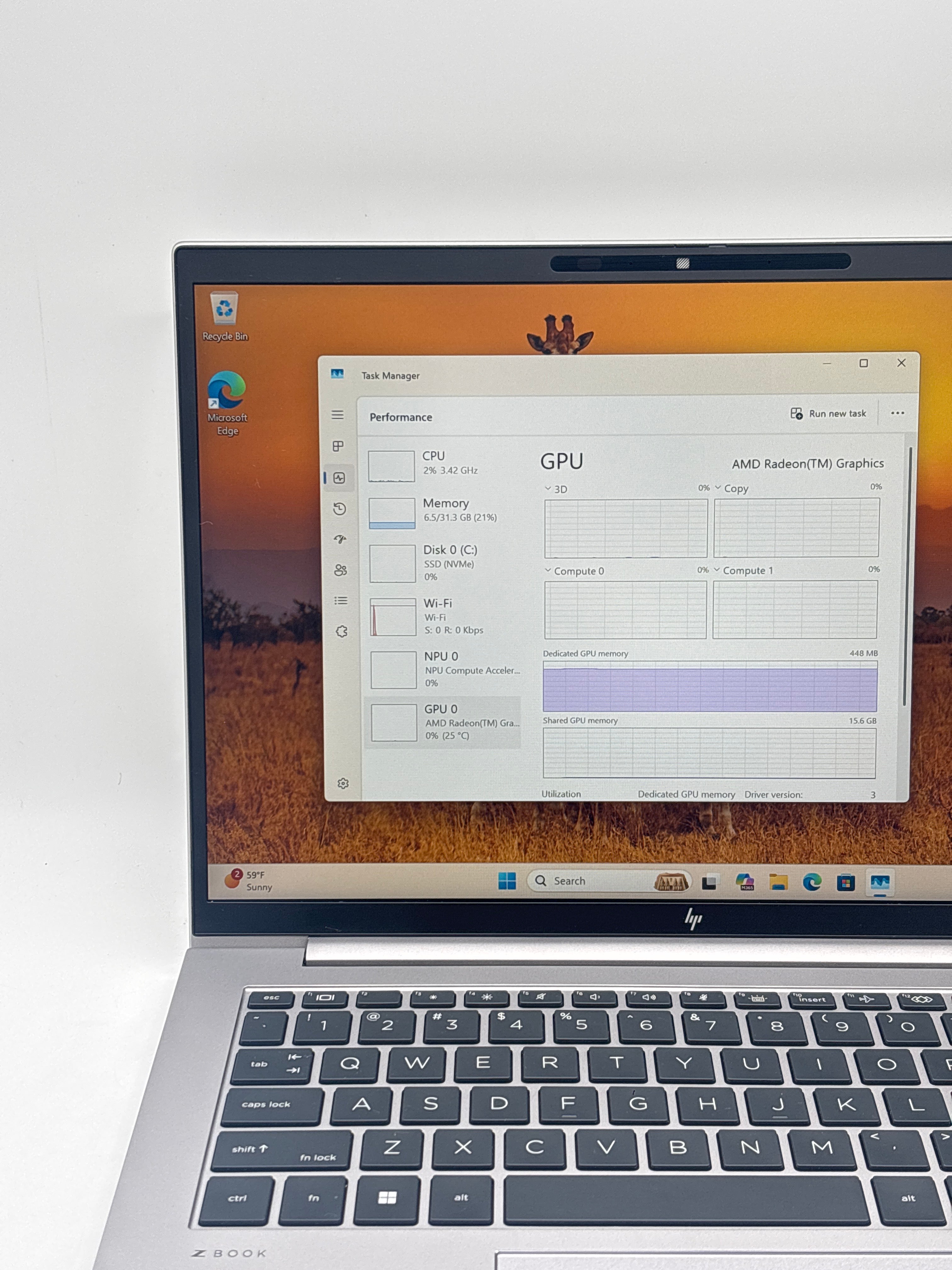 HP ZBook FireFly G11 Ryzen 5 Pro 8640HS 32GB RAM 256GB SSD