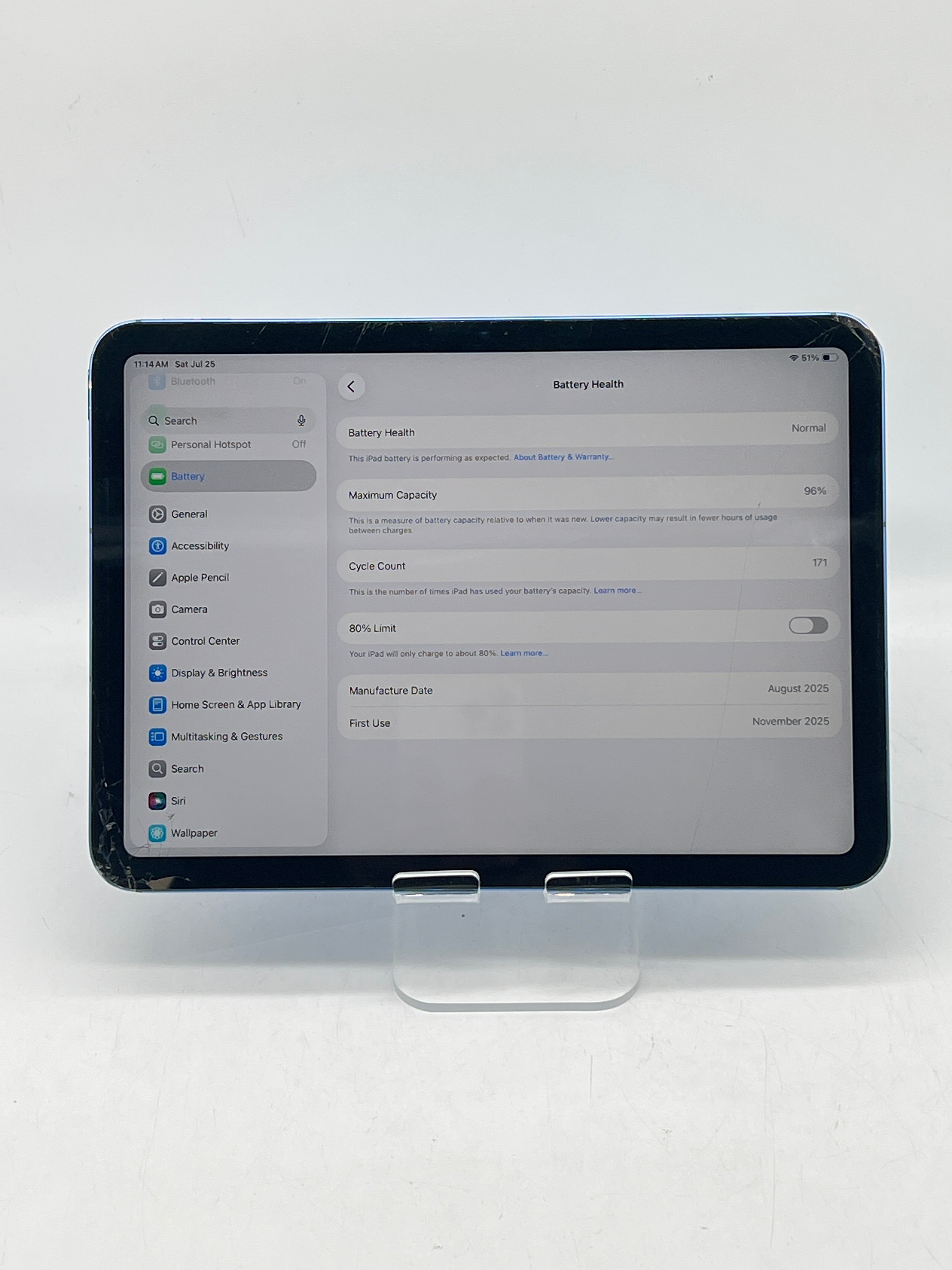 Apple iPad A16 11" 128GB Wi-Fi + Cellular Unlocked - For Parts
