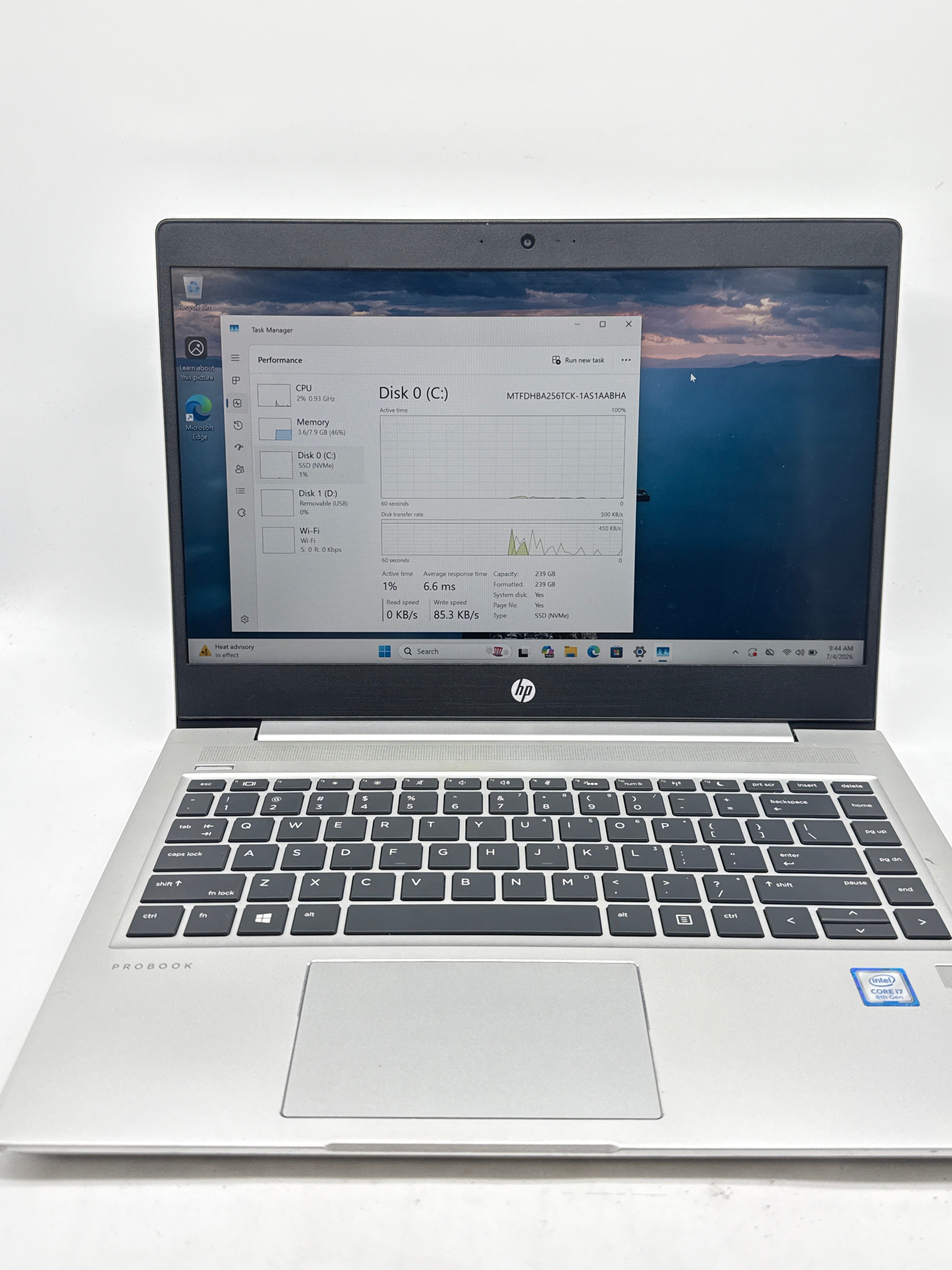 HP ProBook 440 G6 Core i7-8565U 8GB RAM 256GB SSD - Used