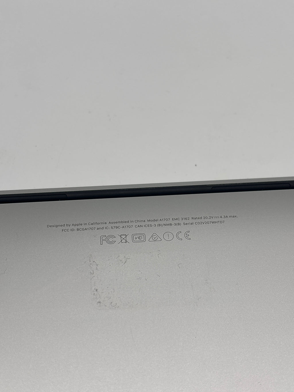 Apple MacBook Pro A1707 Ventura Intel Core i7 16GB RAM 256GB - Used