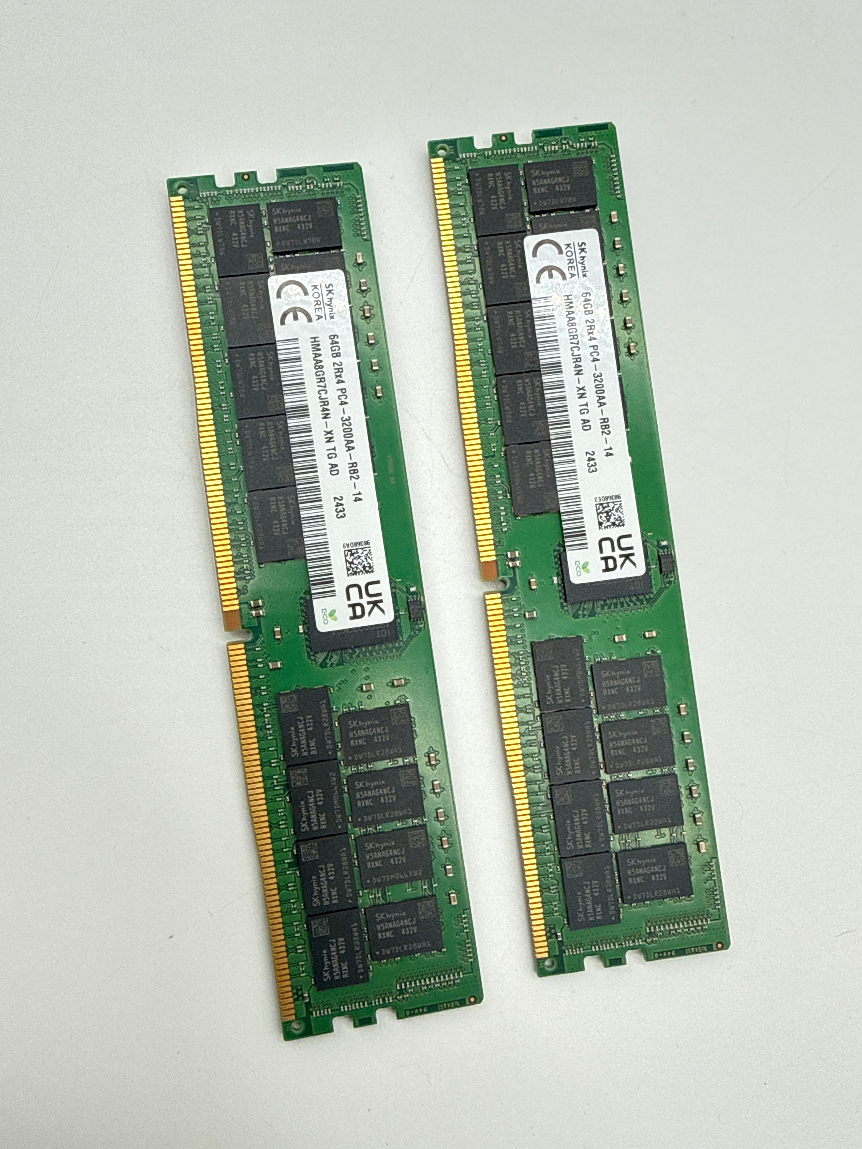 SK Hynix 64GB 2Rx4 PC4-3200AA-RB2-14 DDR4 ECC Server Memory (Single Module)