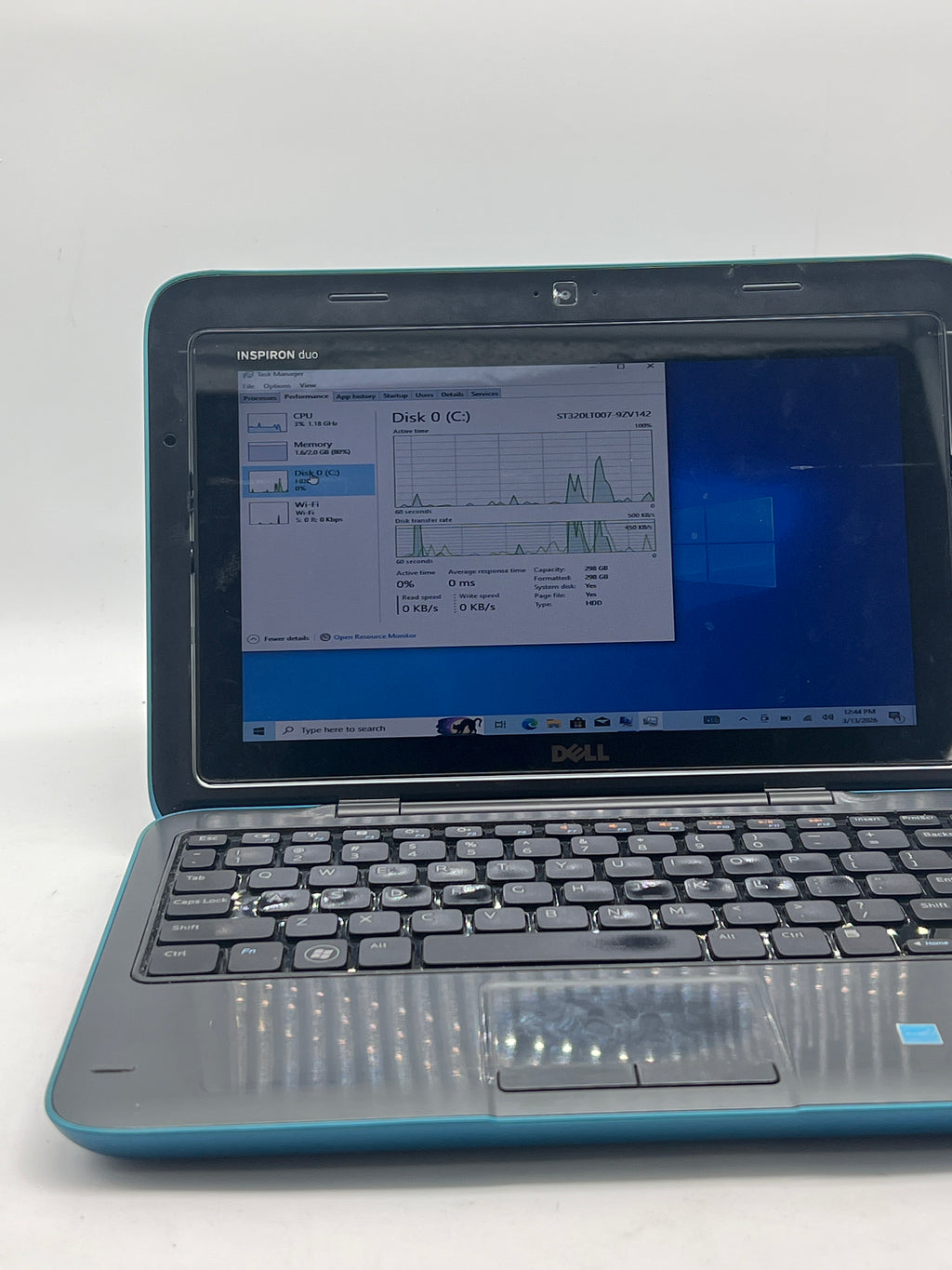 Dell Inspiron 1090 Intel Atom N550 2GB RAM 320GB HDD Touch - Used
