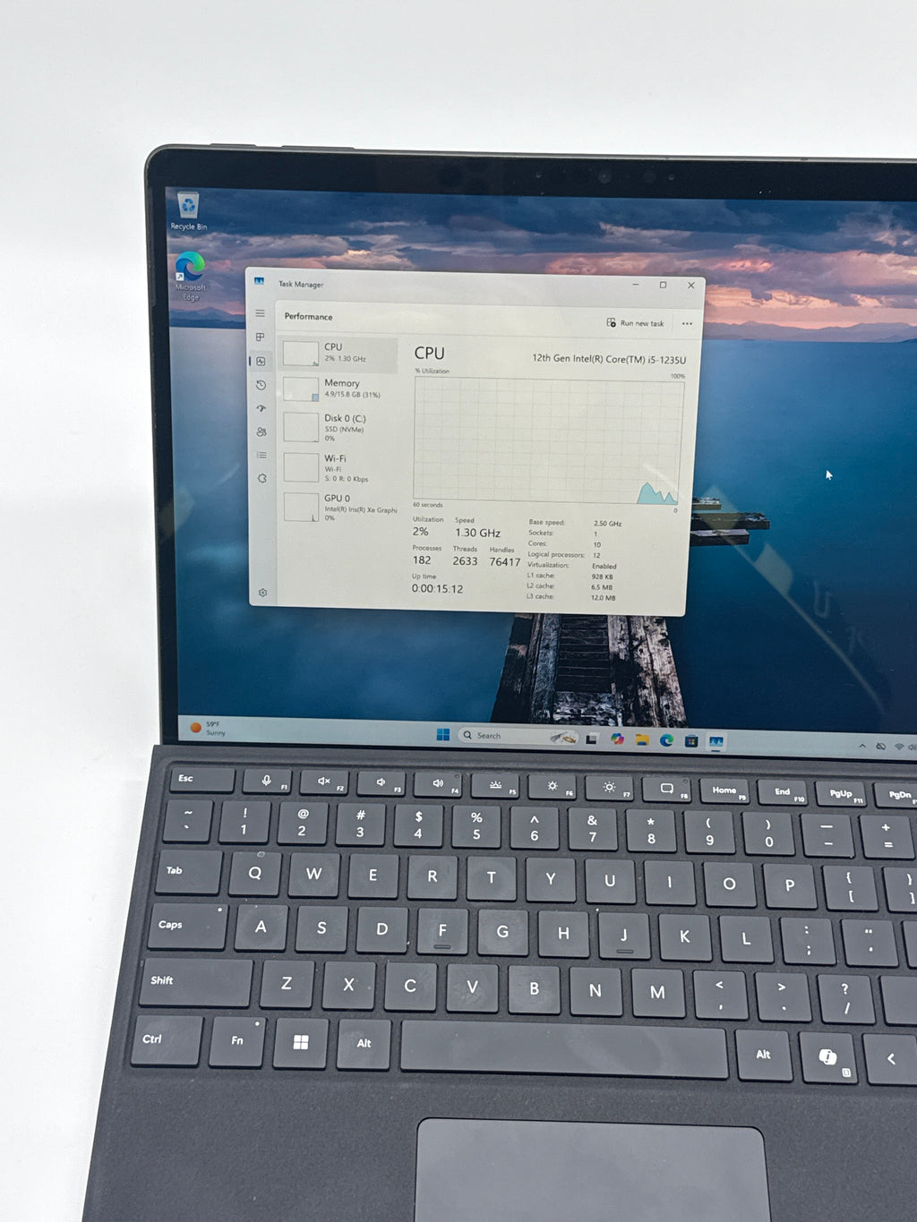 Microsoft Surface Pro 9 13" Touch i5-1235U 16GB RAM 256GB SSD w/ Keyboard