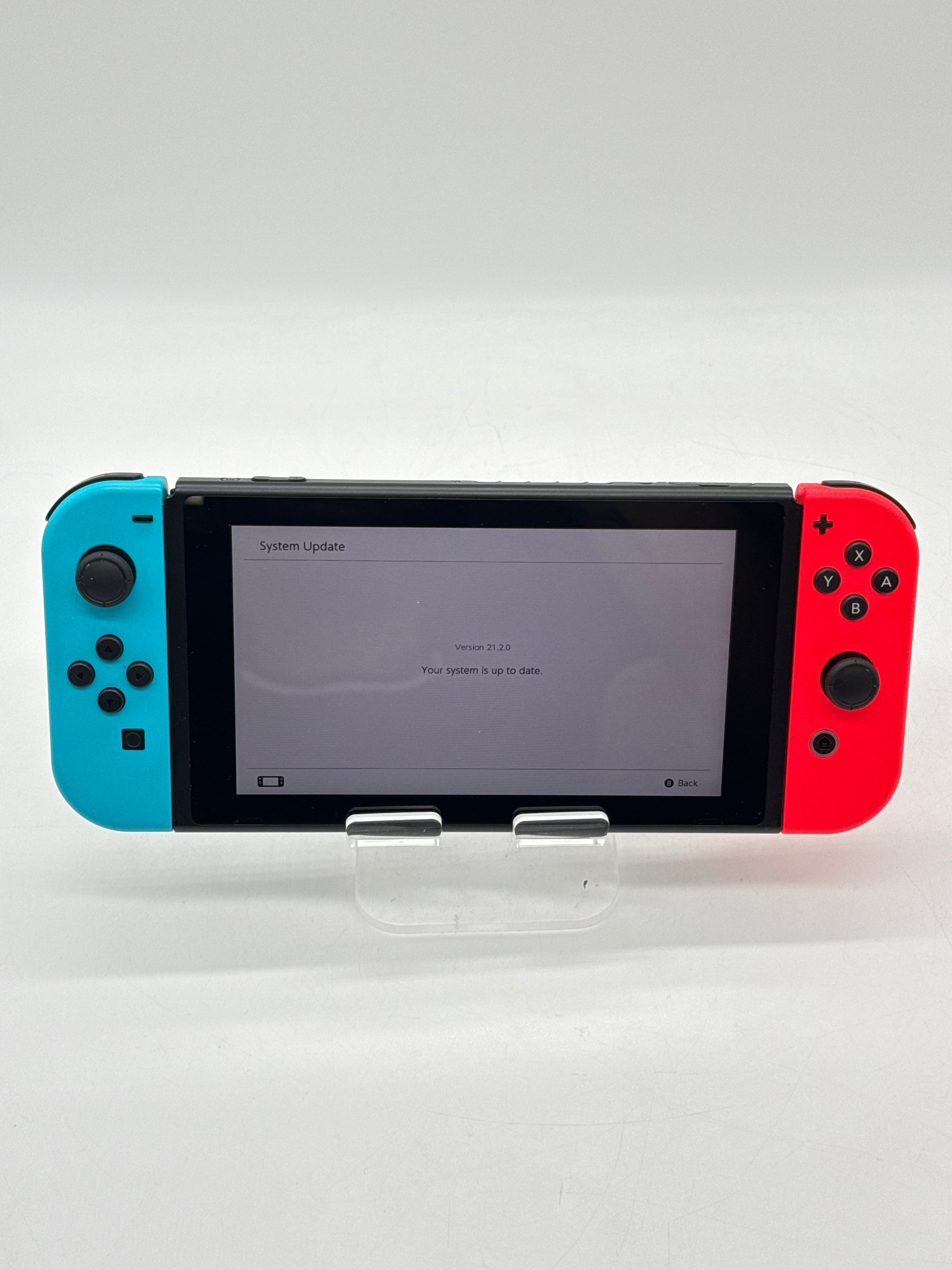 Nintendo Switch V2 HAC-001(-01) w/ Red and Blue Joycons and Games - Used with Box