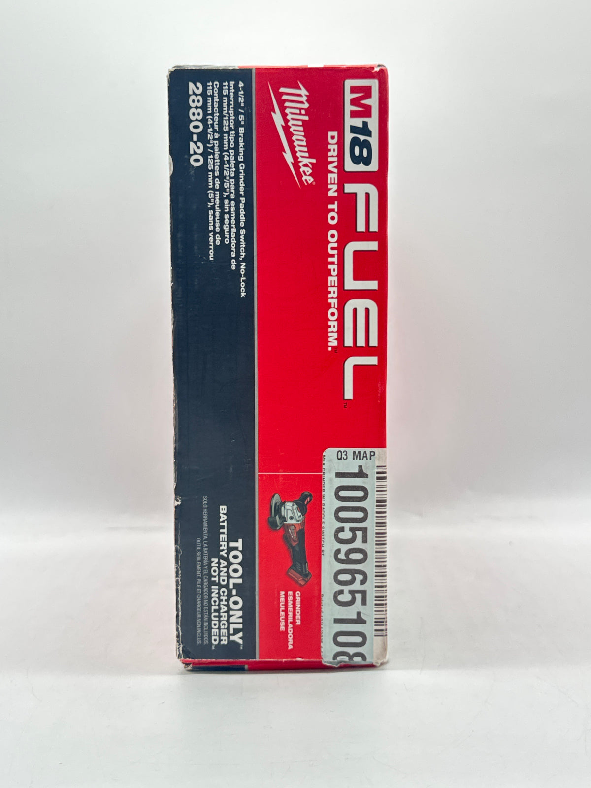 Milwaukee 2880-20 M18 FUEL 4-1/2"/5" Braking Grinder Tool Only - New