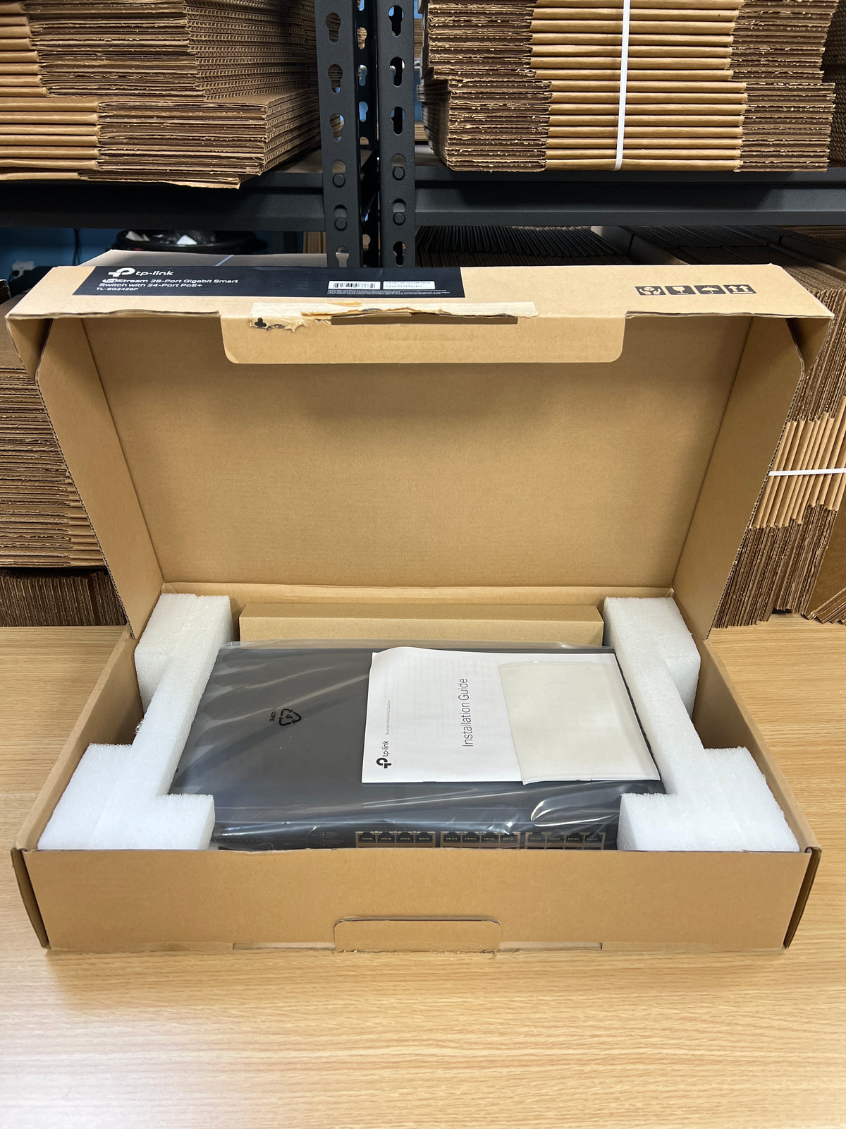 TP-Link TL-SG2428P 28-Port Gigabit Smart Switch 24-Port PoE+ Open Box
