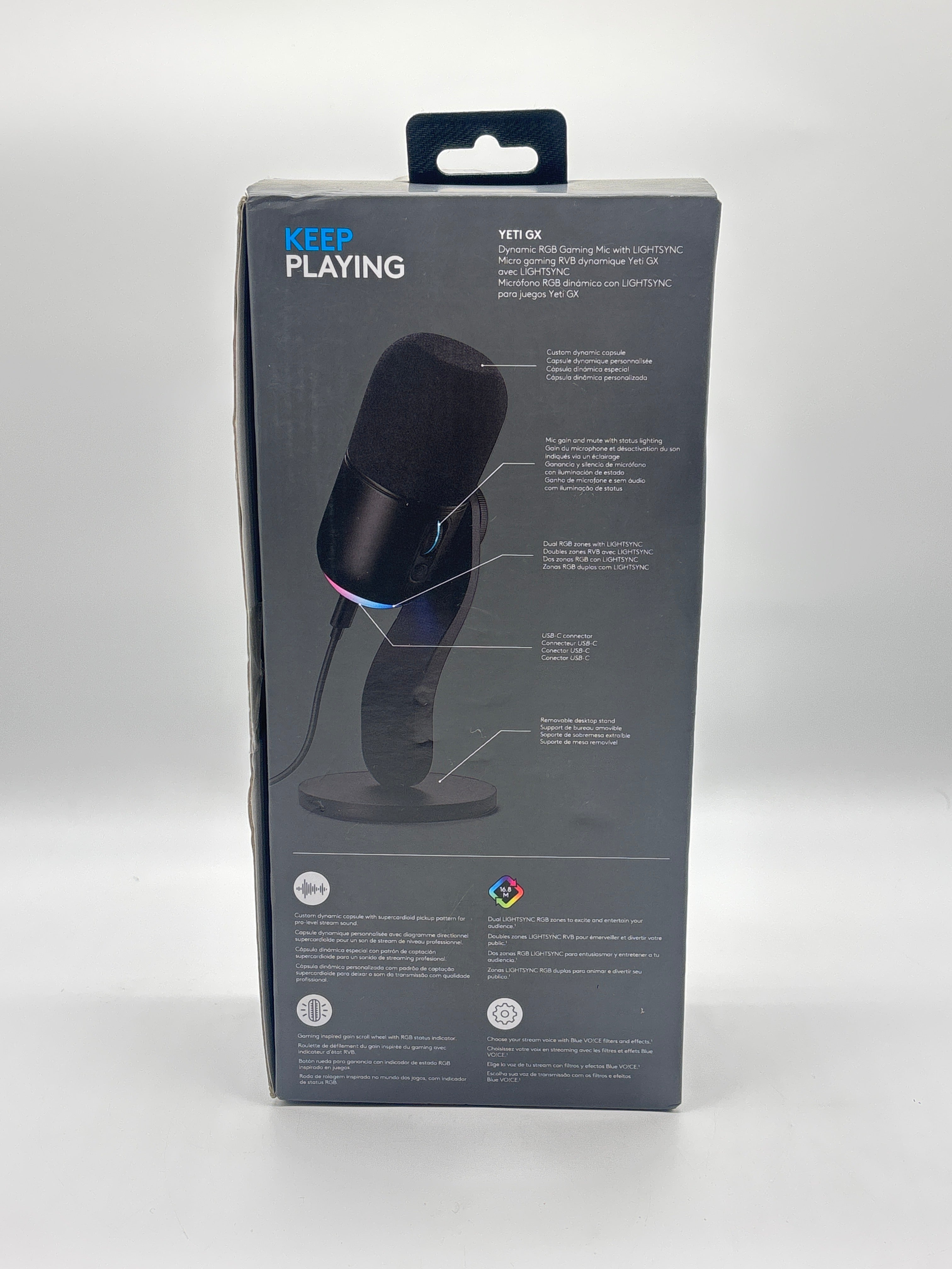 Logitech Yeti GX Wired Supercardioid Dynamic Gaming Microphone with LIGHTSYNC