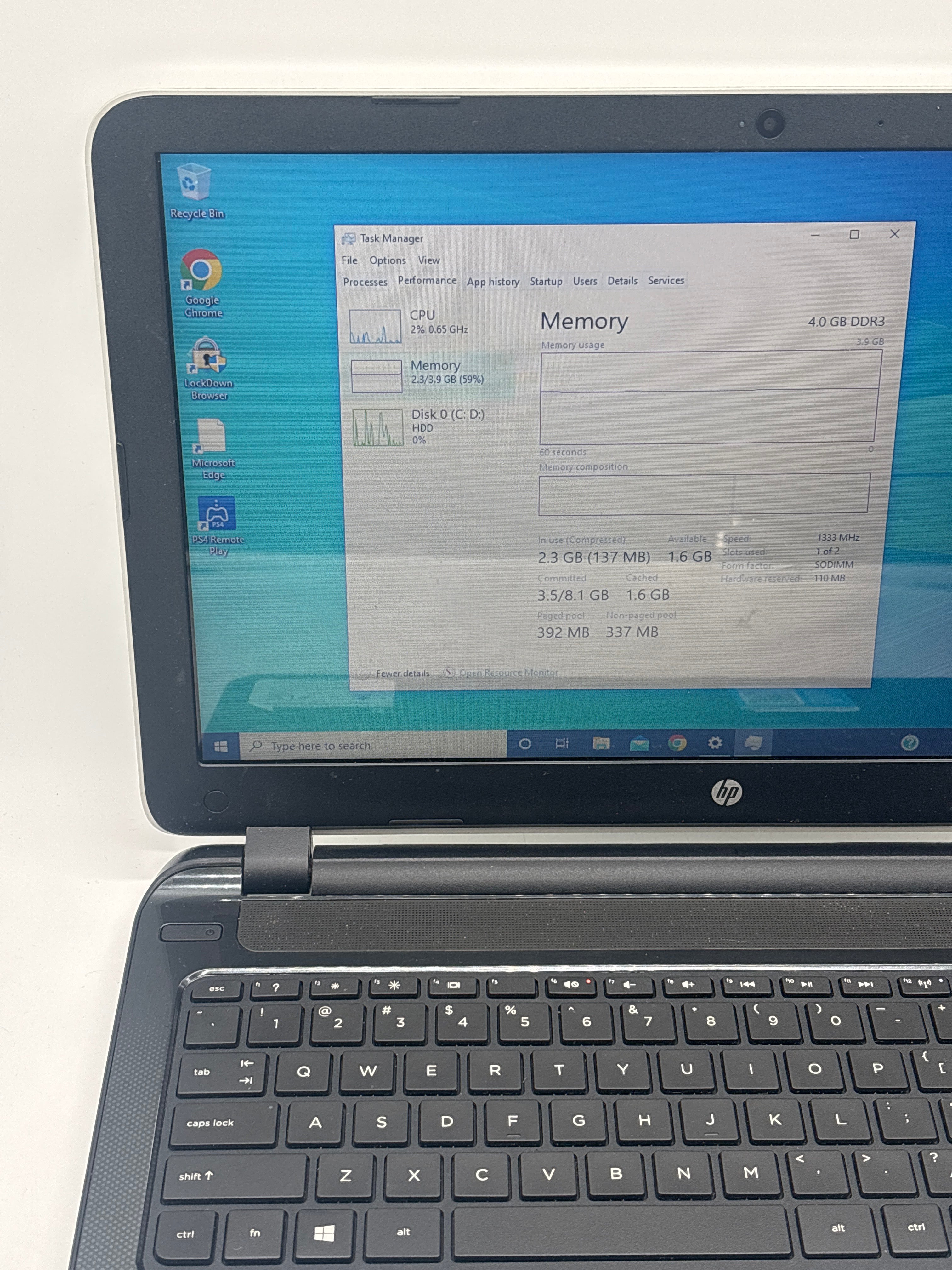 hp 15-f271wm N3540 4GB RAM 500GB HDD
