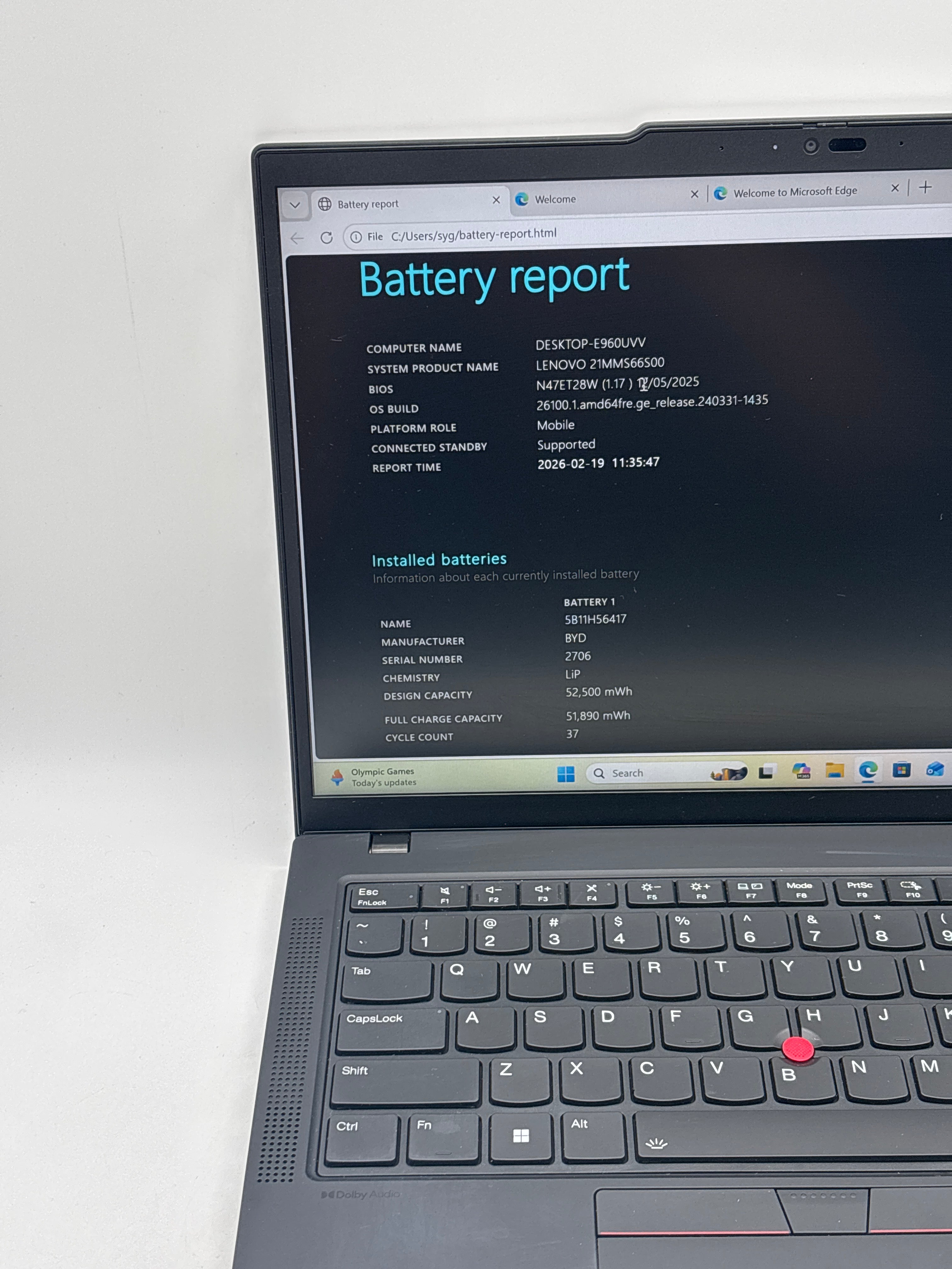 Lenovo ThinkPad T14 Gen 5 Ultra 5 135U 16GB RAM 256 SSD - Warranty