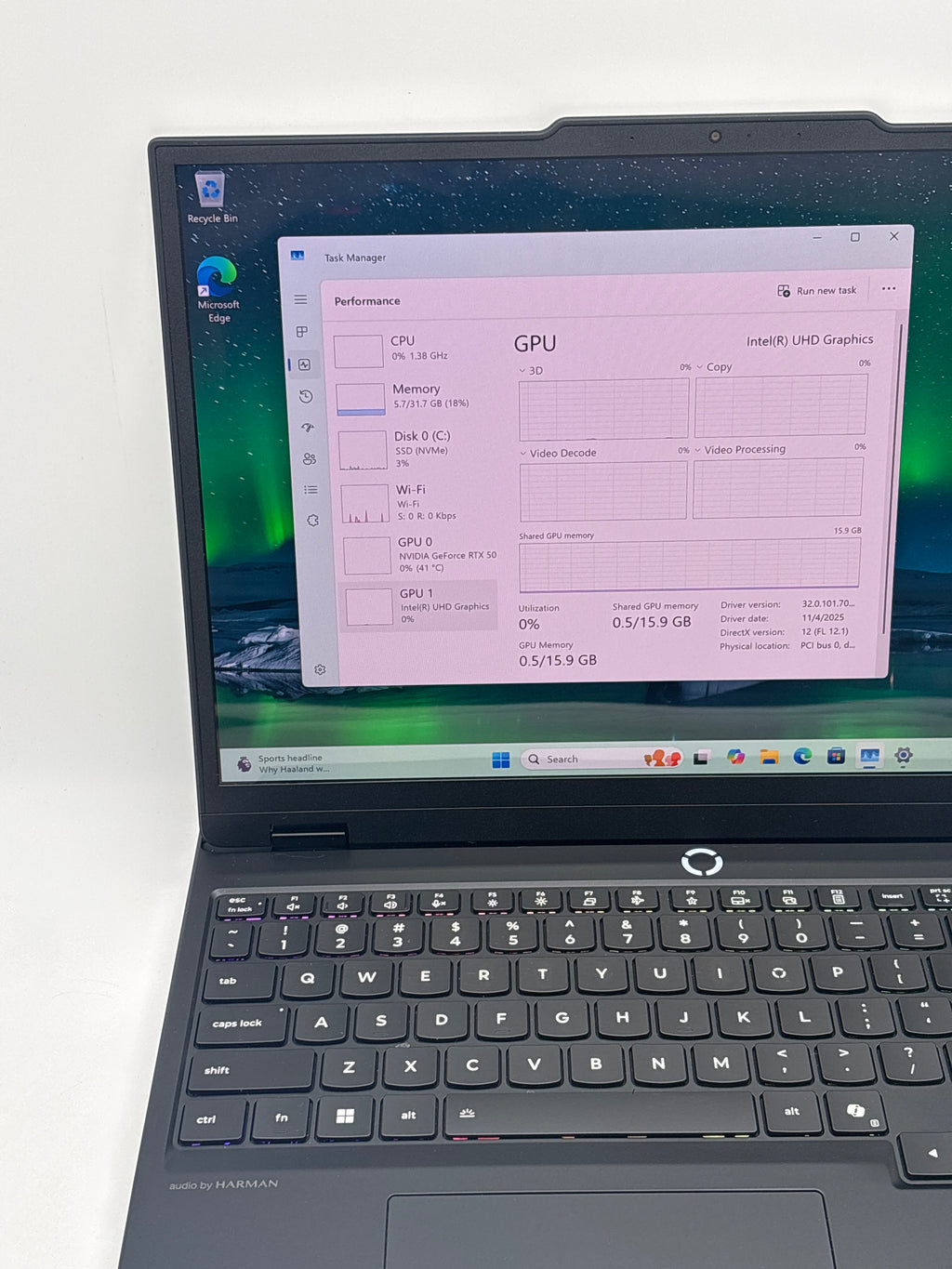 Lenovo Legion 5 15IRX10 i9-14900HX 32 GB RAM 1 TB SSD RTX 5070