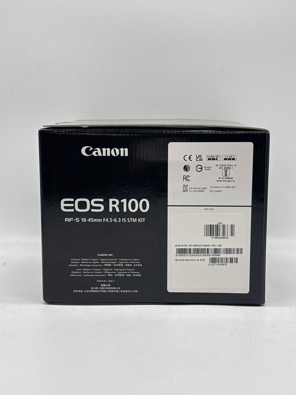 Canon EOS R100 4K Mirrorless Camera Black w/ RF-S18-45mm STM Lens - New In Box