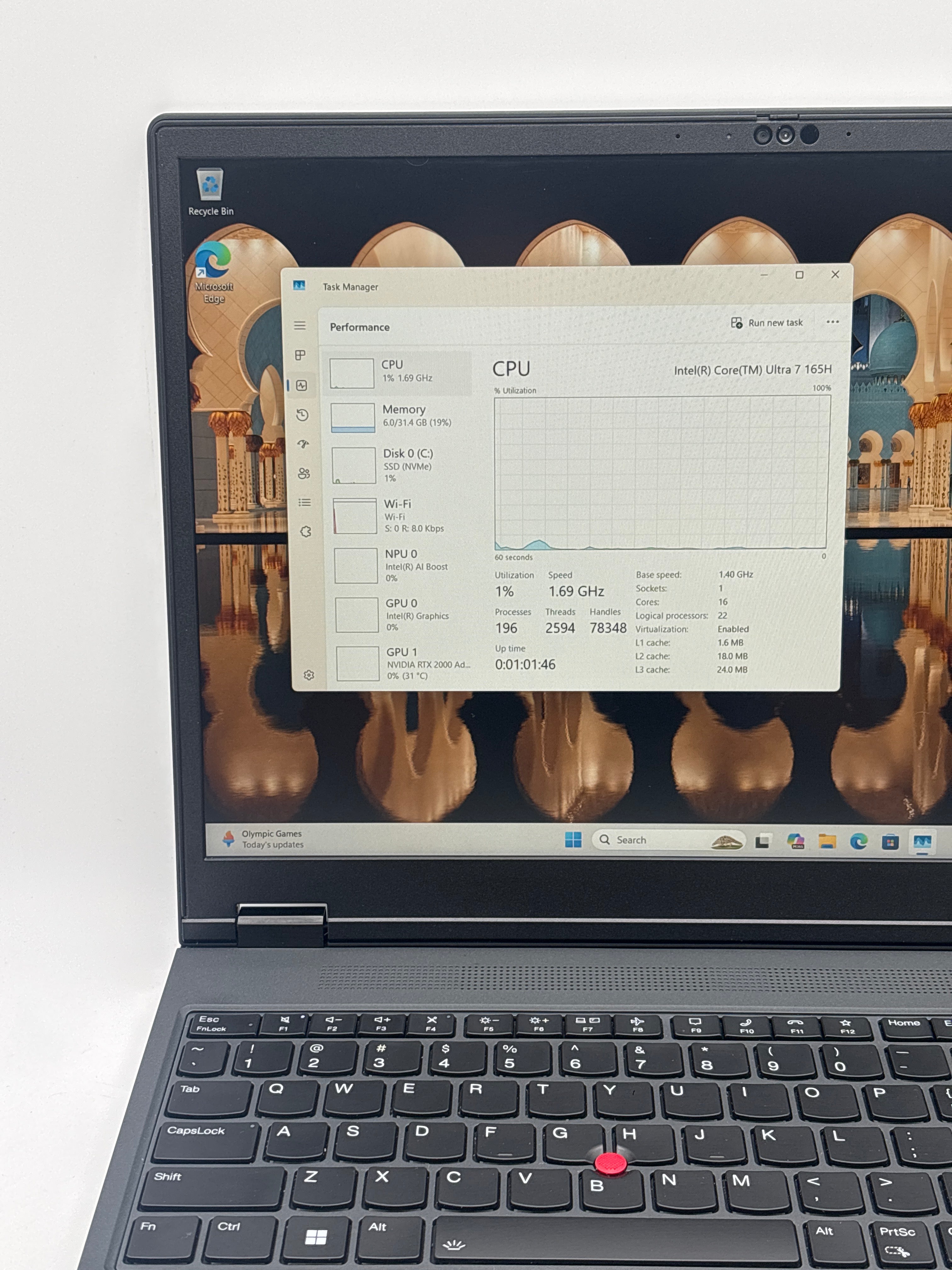 Lenovo ThinkPad P16v Gen 2 Ultra 7 165H 32GB RAM 512GB SSD RTX 2000 Ada  - Warranty