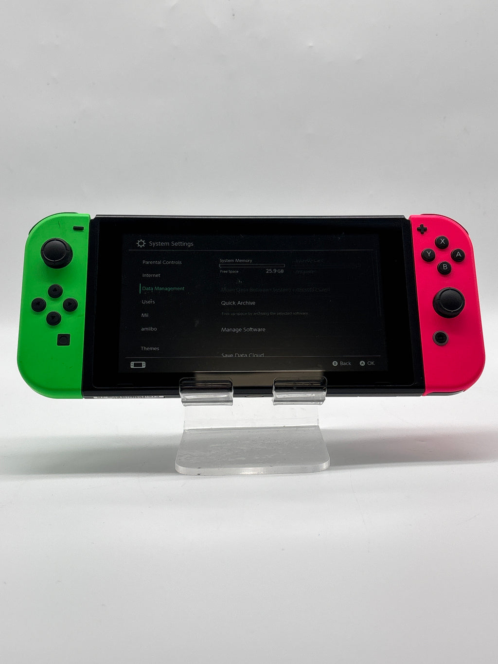 Nintendo Switch HAC-001 32GB Console Neon Joy-Cons Dock Bundle - Used