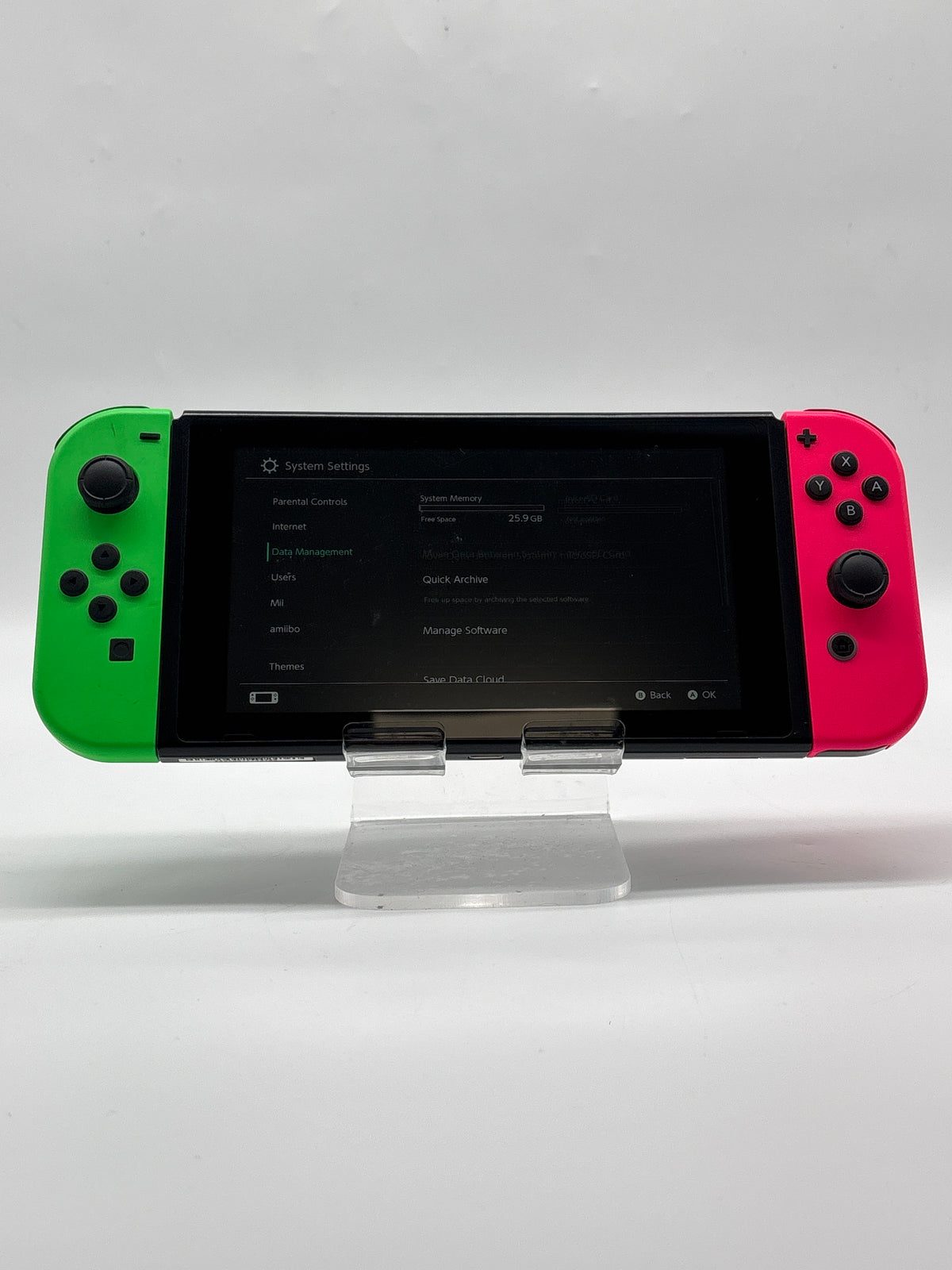 Nintendo Switch HAC-001 32GB Console Neon Joy-Cons Dock Bundle - Used