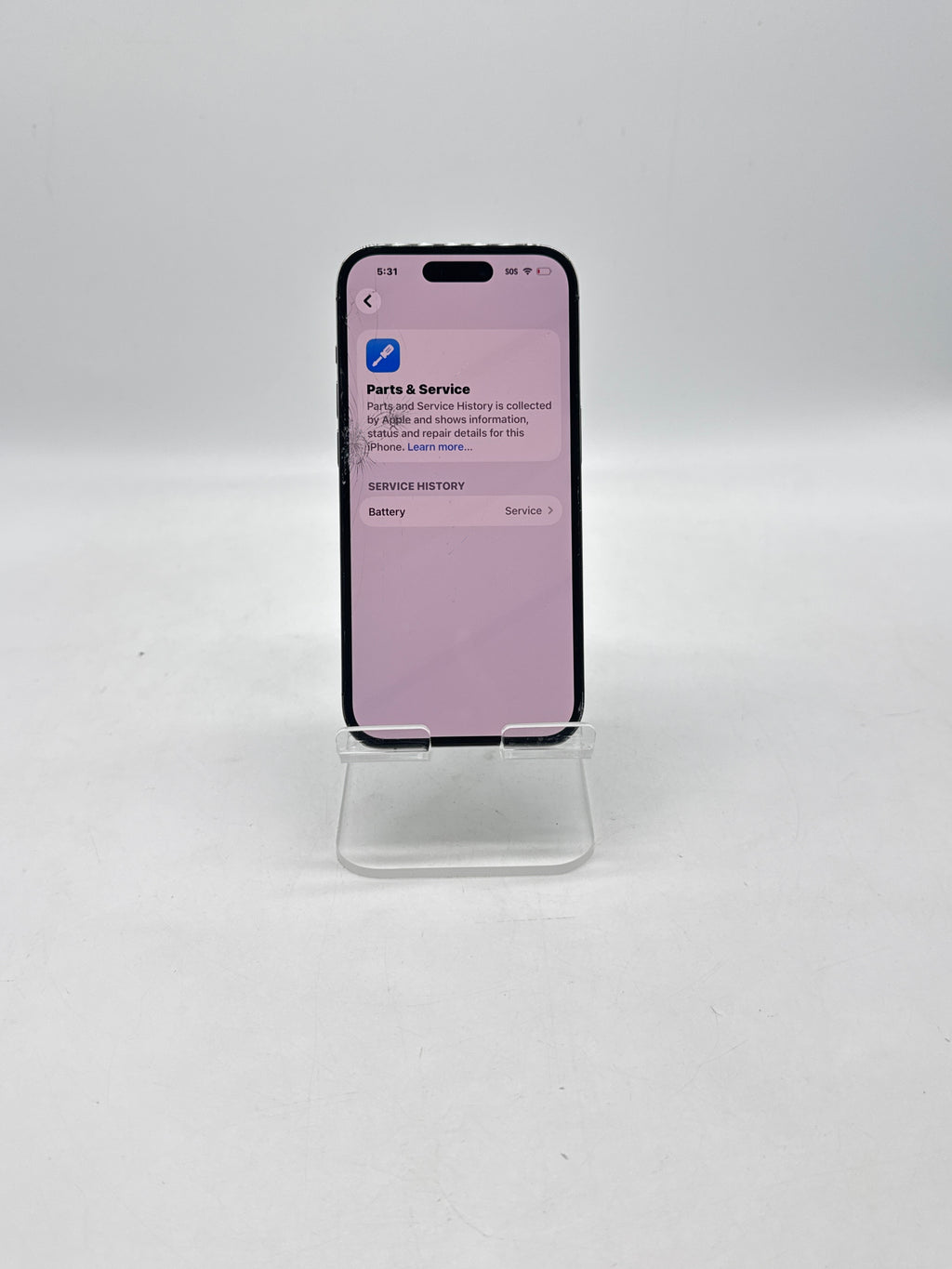 Apple iPhone 14 Pro A2650 128GB Unlocked - Cracked Screen Service Battery