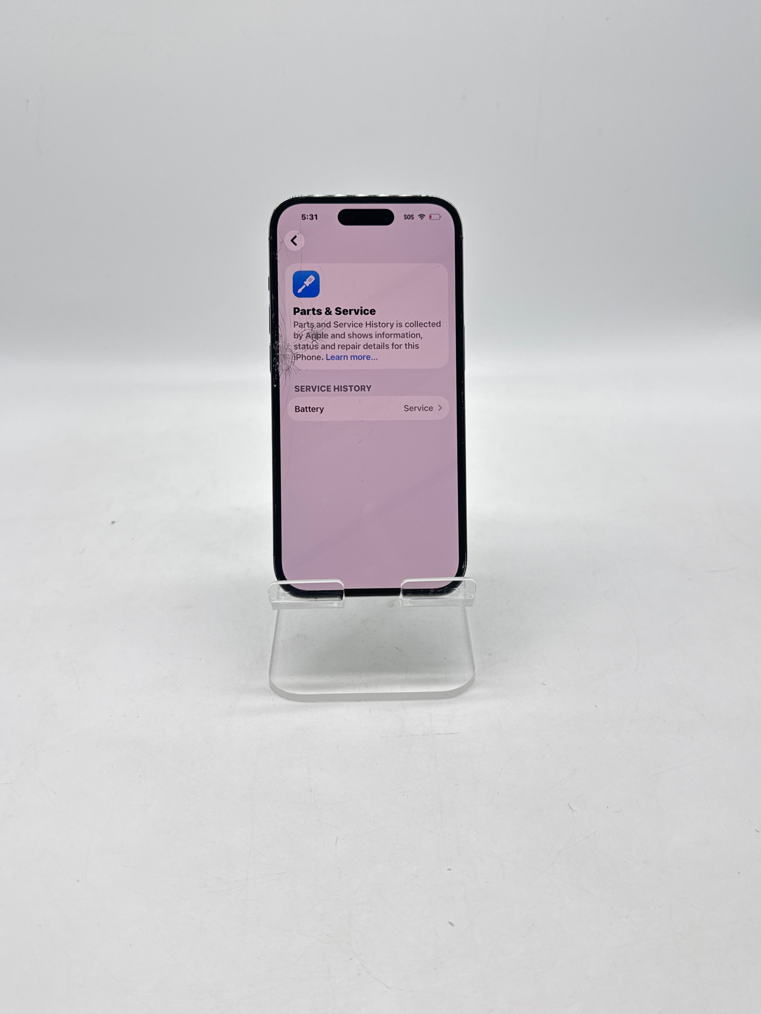 Apple iPhone 14 Pro A2650 128GB Unlocked - Cracked Screen Service Battery