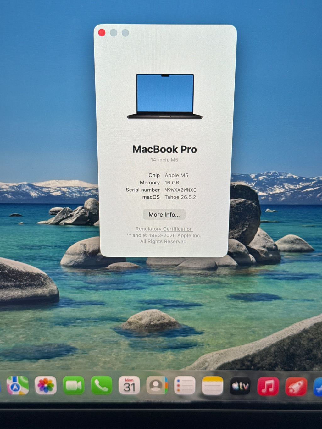 Apple MacBook Pro 14" A3434 Apple M5 16GB RAM 1TB SSD Black - Used
