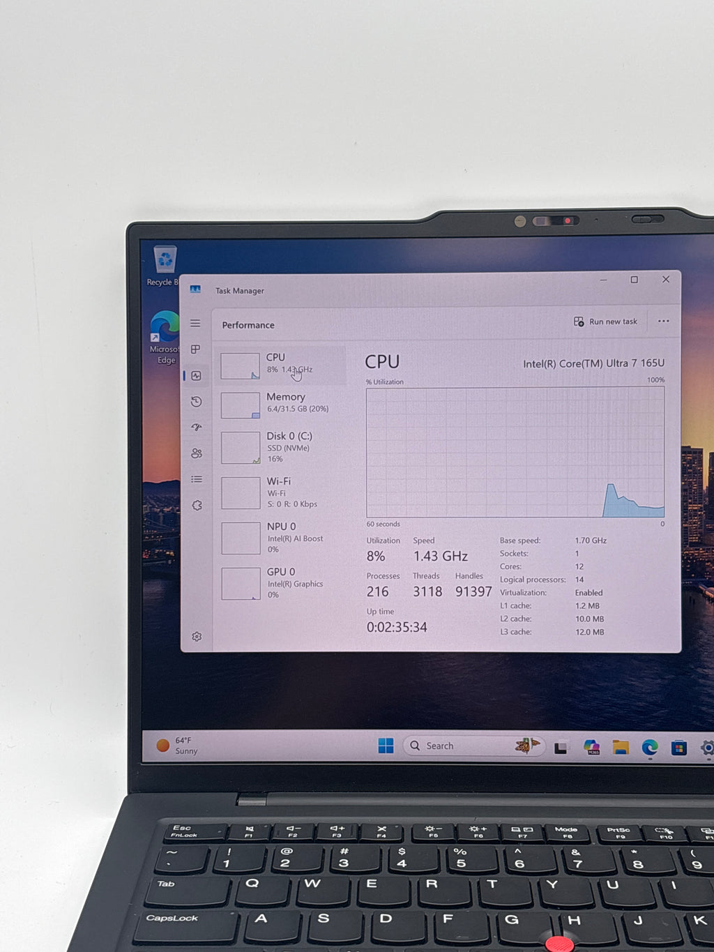 Lenovo ThinkPad X1 Carbon Gen 12 Ultra 7 165U 32GB 1TB Touch - (Warranty)