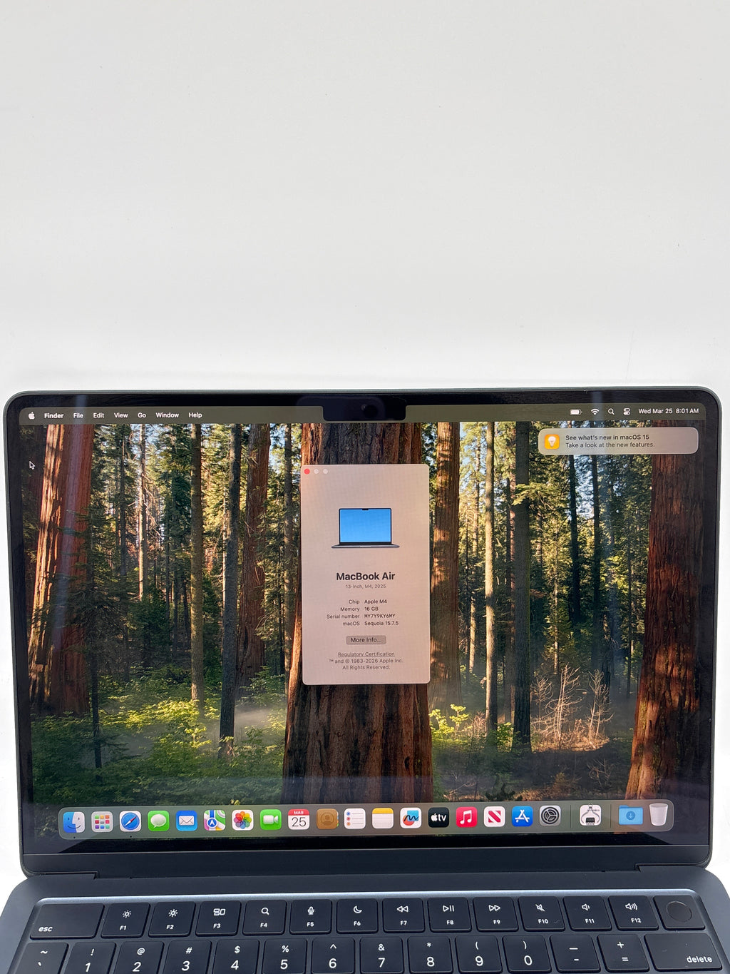 Apple MacBook Air 13" M4 A3240 16GB RAM 256GB SSD - Used with Box