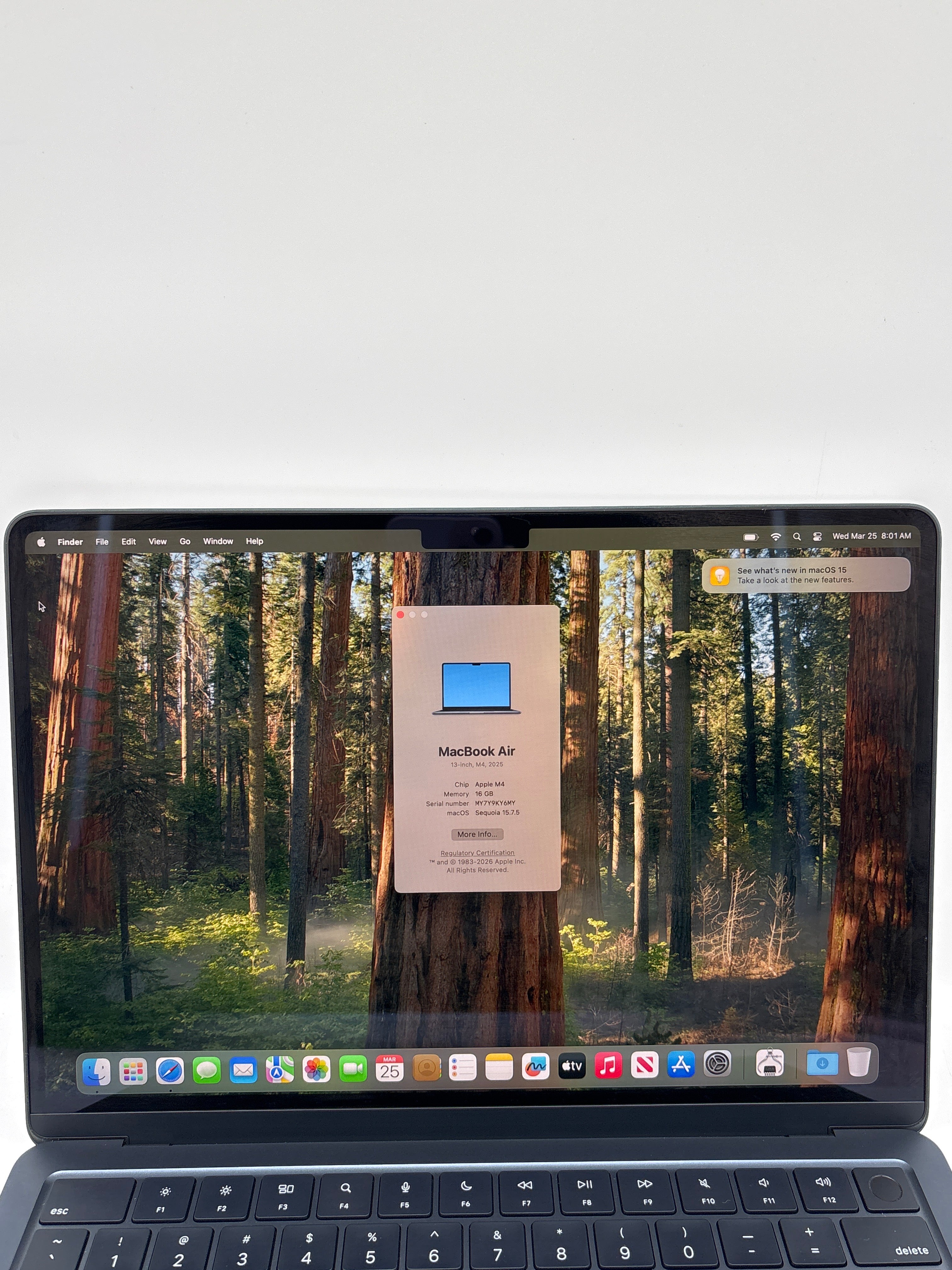 Apple MacBook Air 13" M4 A3240 16GB RAM 256GB SSD - Used with Box