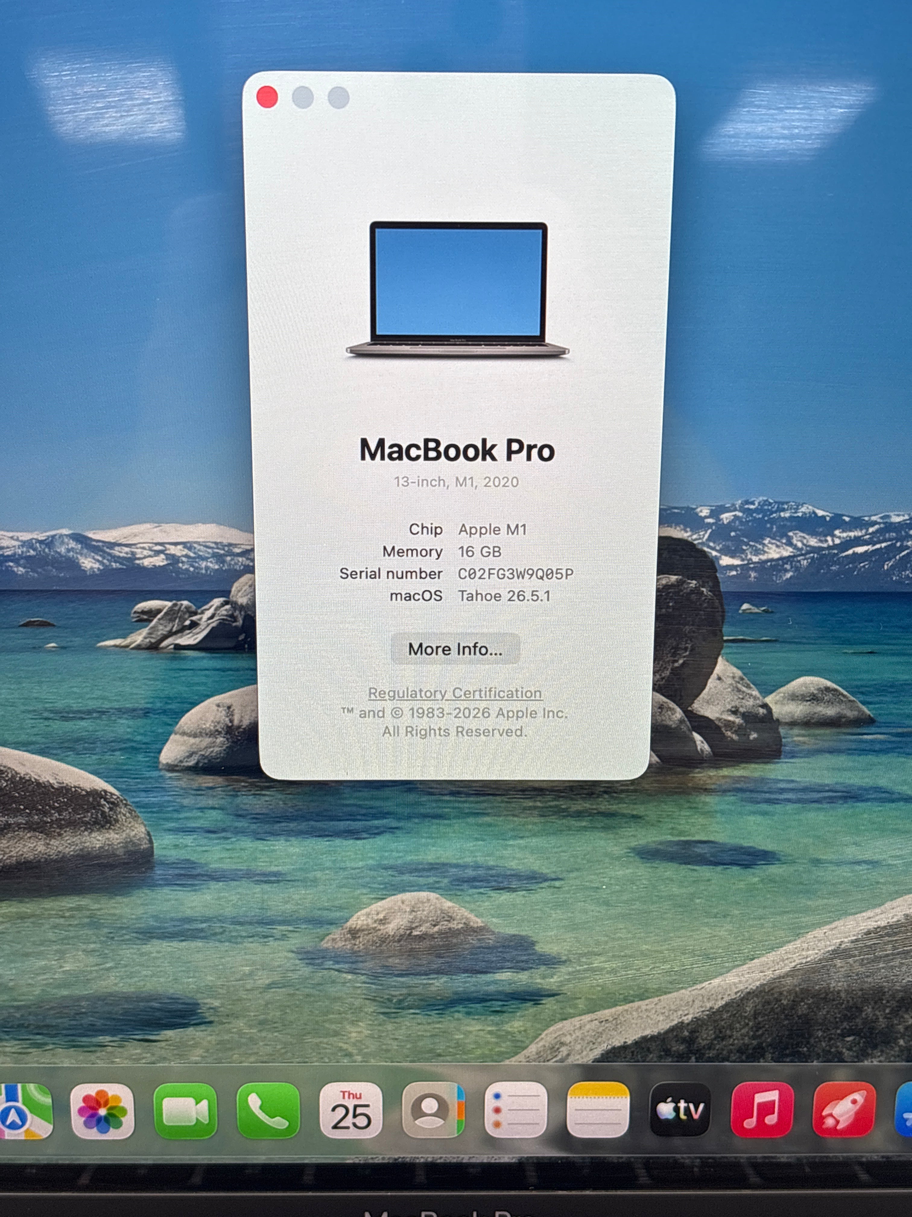 Apple MacBook Pro 13" A2338 M1 16GB RAM 2TB SSD - For Parts