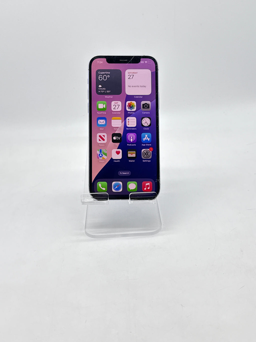 Apple iPhone 12 64GB Factory Unlocked - Cracked Back/Camera Service Battery