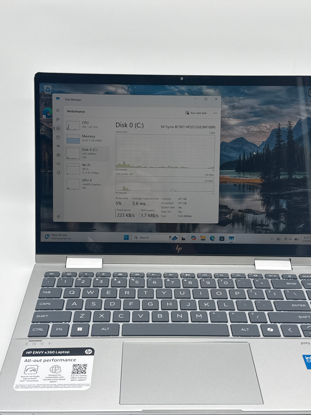 HP 14-ep0063nr Intel Core 5 120U 8GB RAM 512GB SSD - Broken/Read