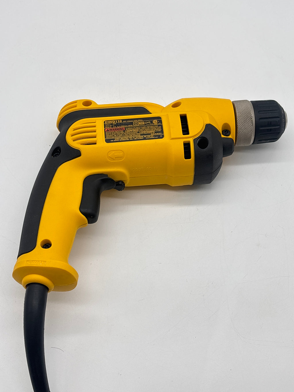 DeWalt DWD110 3/8 Inch Corded Drill Driver Yellow - Used