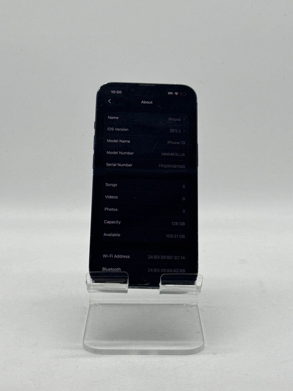 Apple iPhone 13 6.1" A2482 128GB Unlocked Midnight - Screen Damage