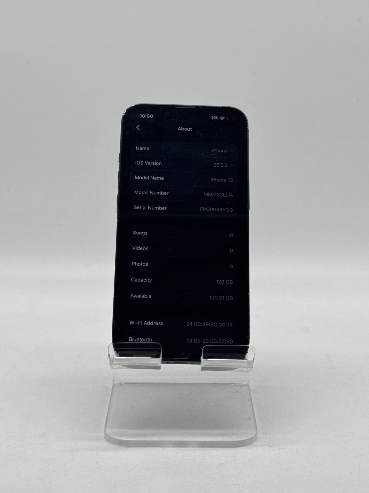 Apple iPhone 13 6.1" A2482 128GB Unlocked Midnight - Screen Damage