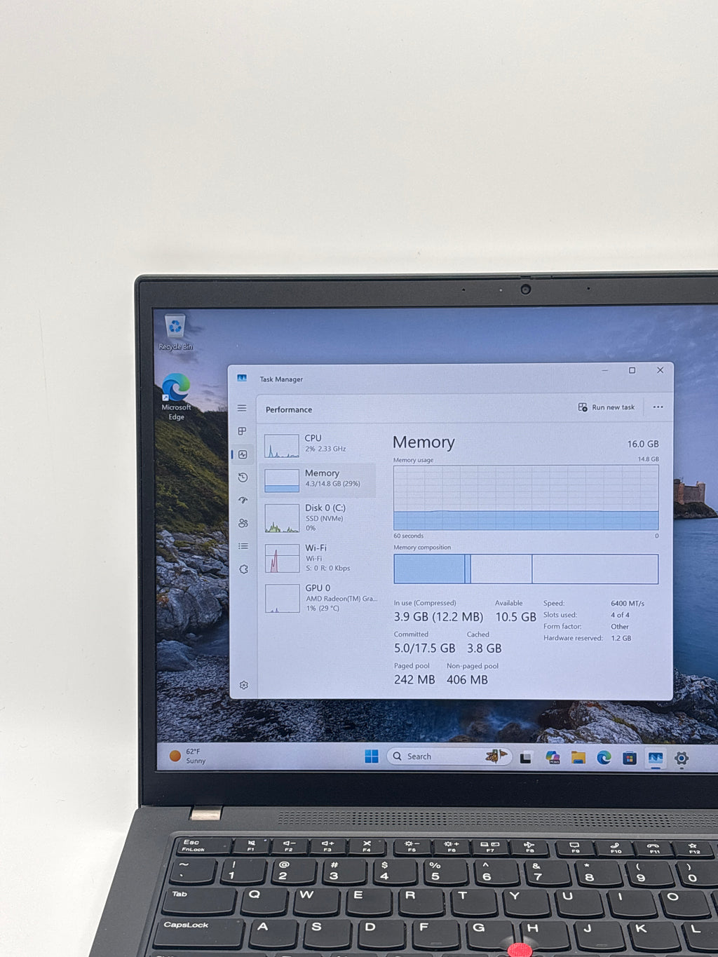 Lenovo Thinkpad T14 Gen 3 AMD Ryzen 5 Pro 6650U 16 GB RAM 256 GB SSD